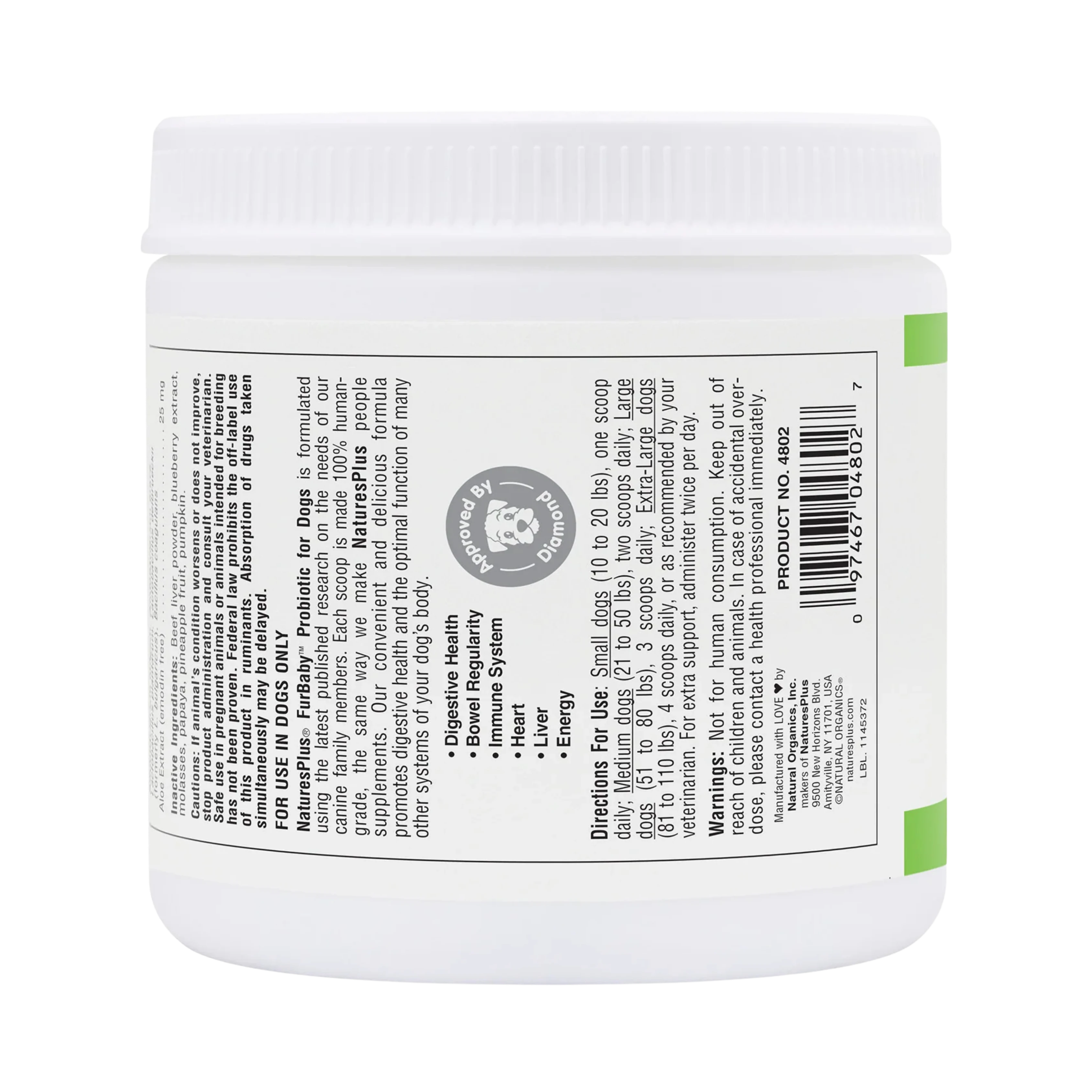 NaturesPlus, FurBaby, Probiotic for Dogs, 9.5 Oz