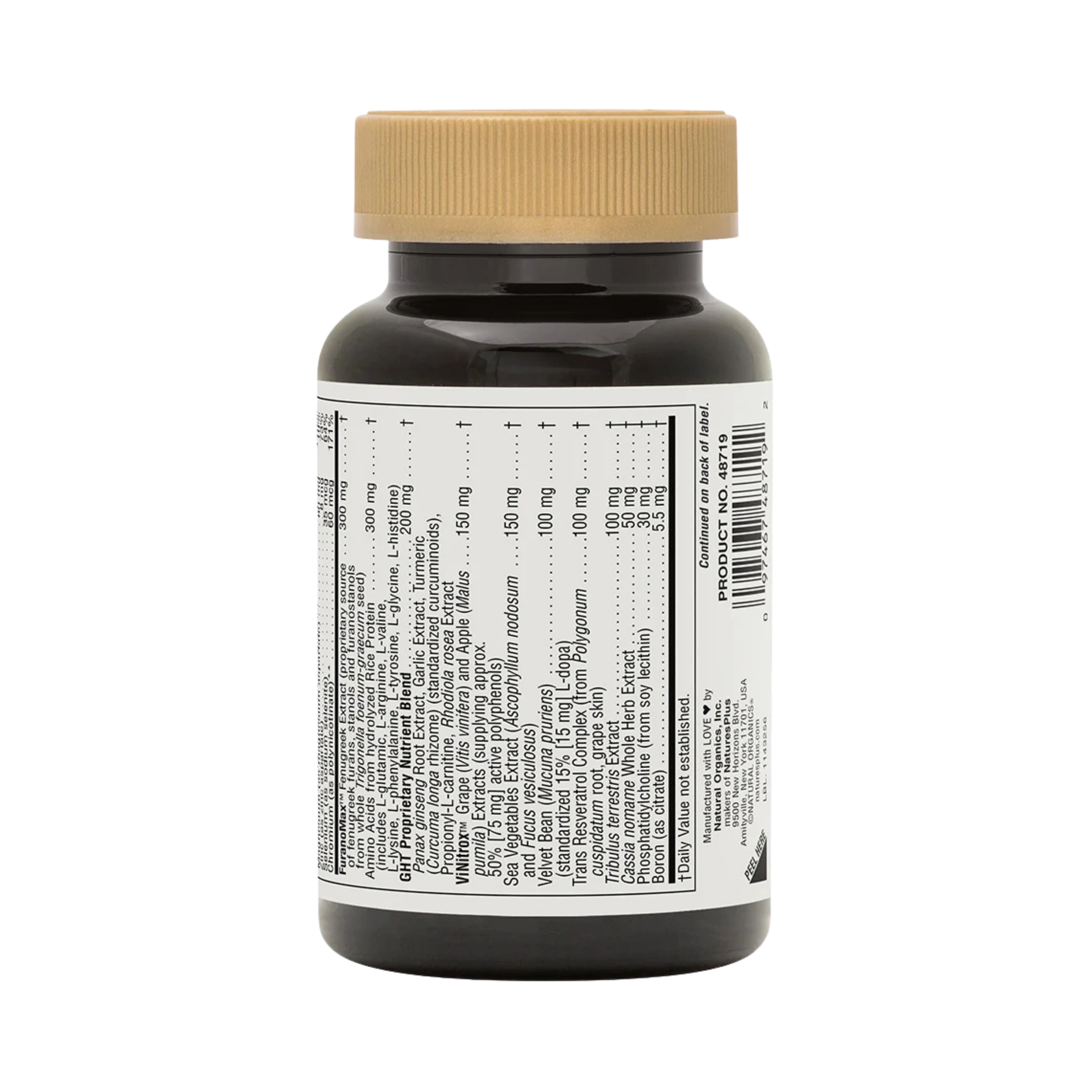 NaturesPlus, GHT Male, Human Growth Hormone And Testosterone Support For Men, 90 Vegetarian Capsules