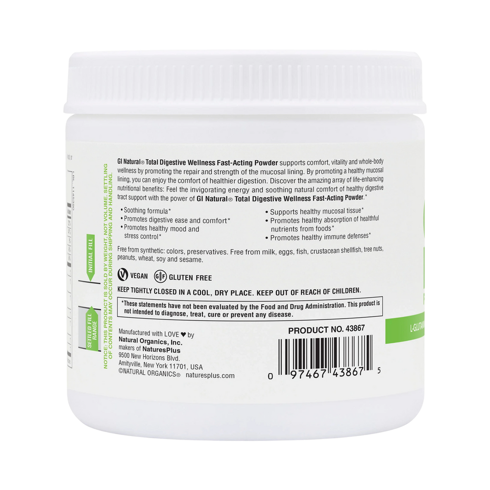 NaturesPlus, GI Natural Fast-Acting Powder, 0.38 Lb