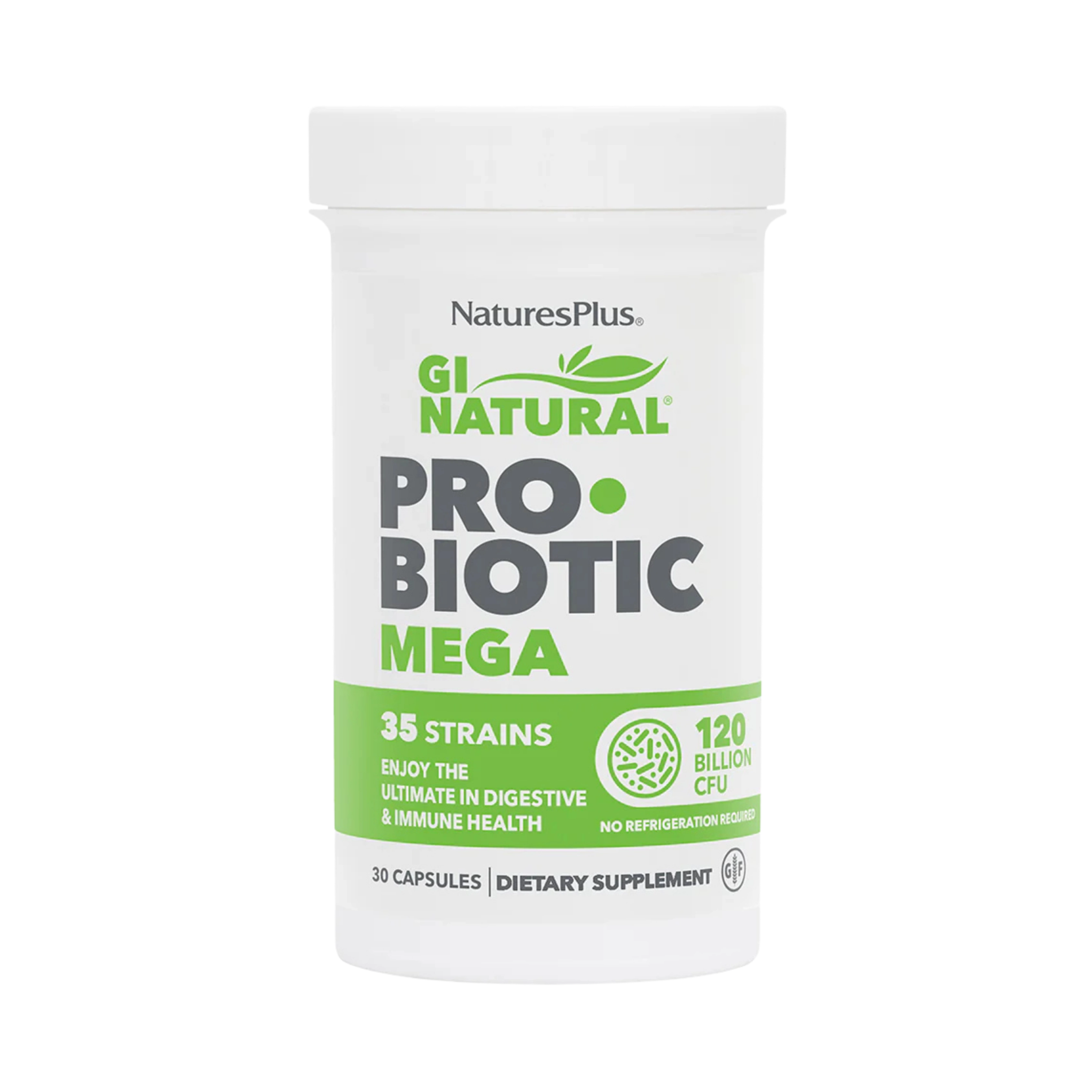NaturesPlus, GI Natural Probiotic Mega, 120 Billion CFU, 30 Capsules