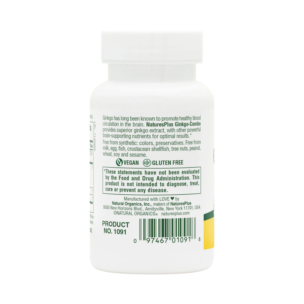 NaturesPlus, Ginkgo-Combo, 60 Veg Capsules