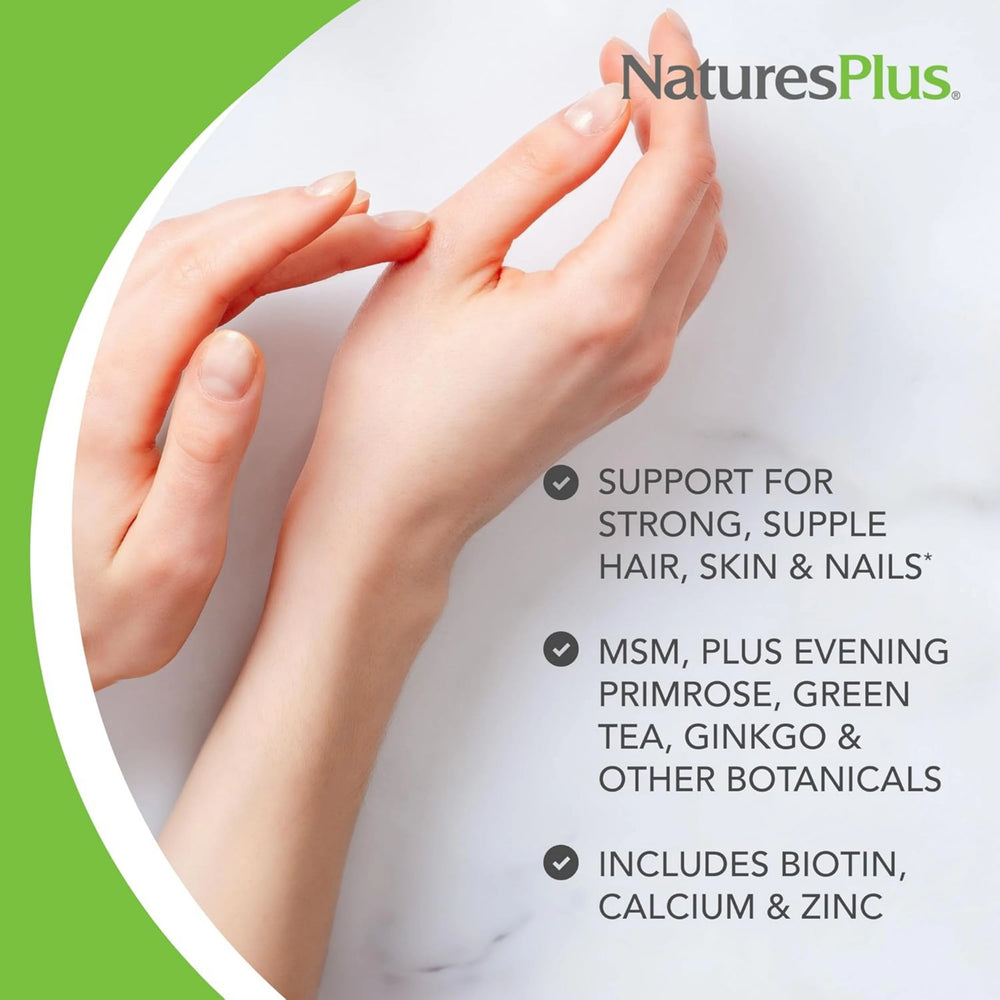NaturesPlus, Hair, Skin & Nails, 60 Vegan Tablets