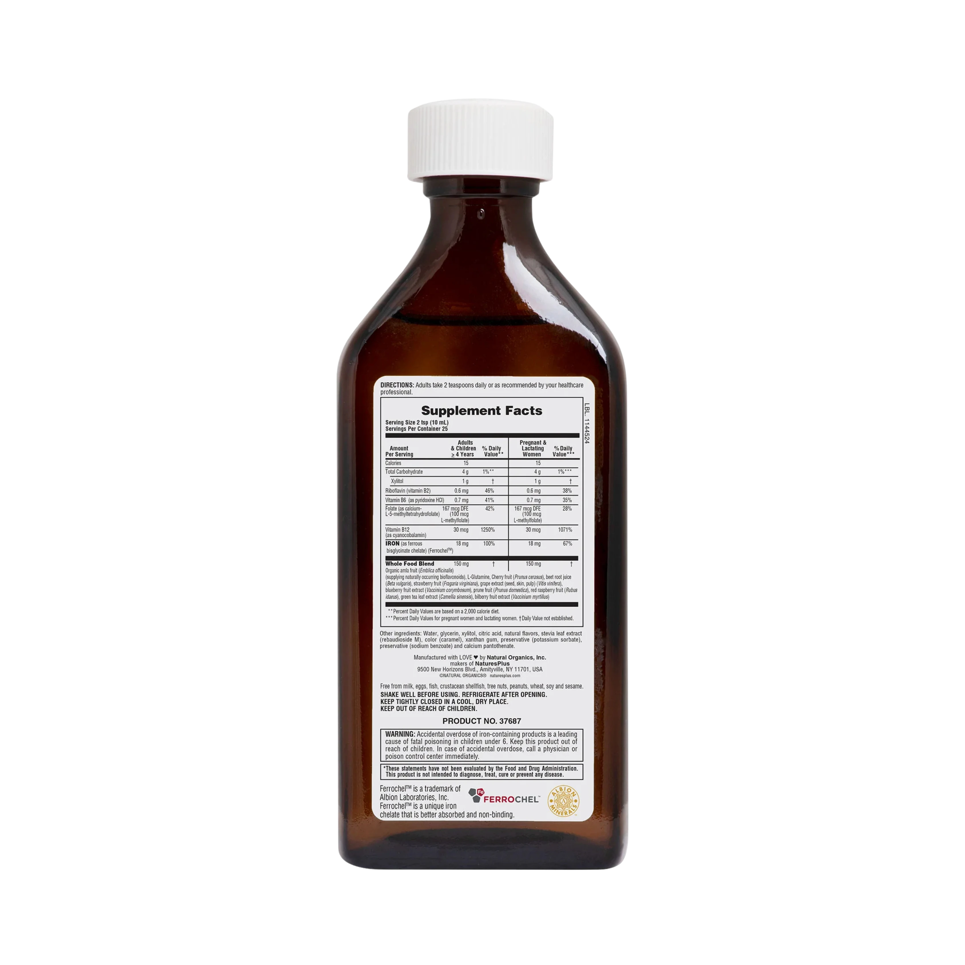 NaturesPlus, Hema-Plex Liquid, Iron + Essential Nutrients, Mixed Berry, 8.5 Fl Oz