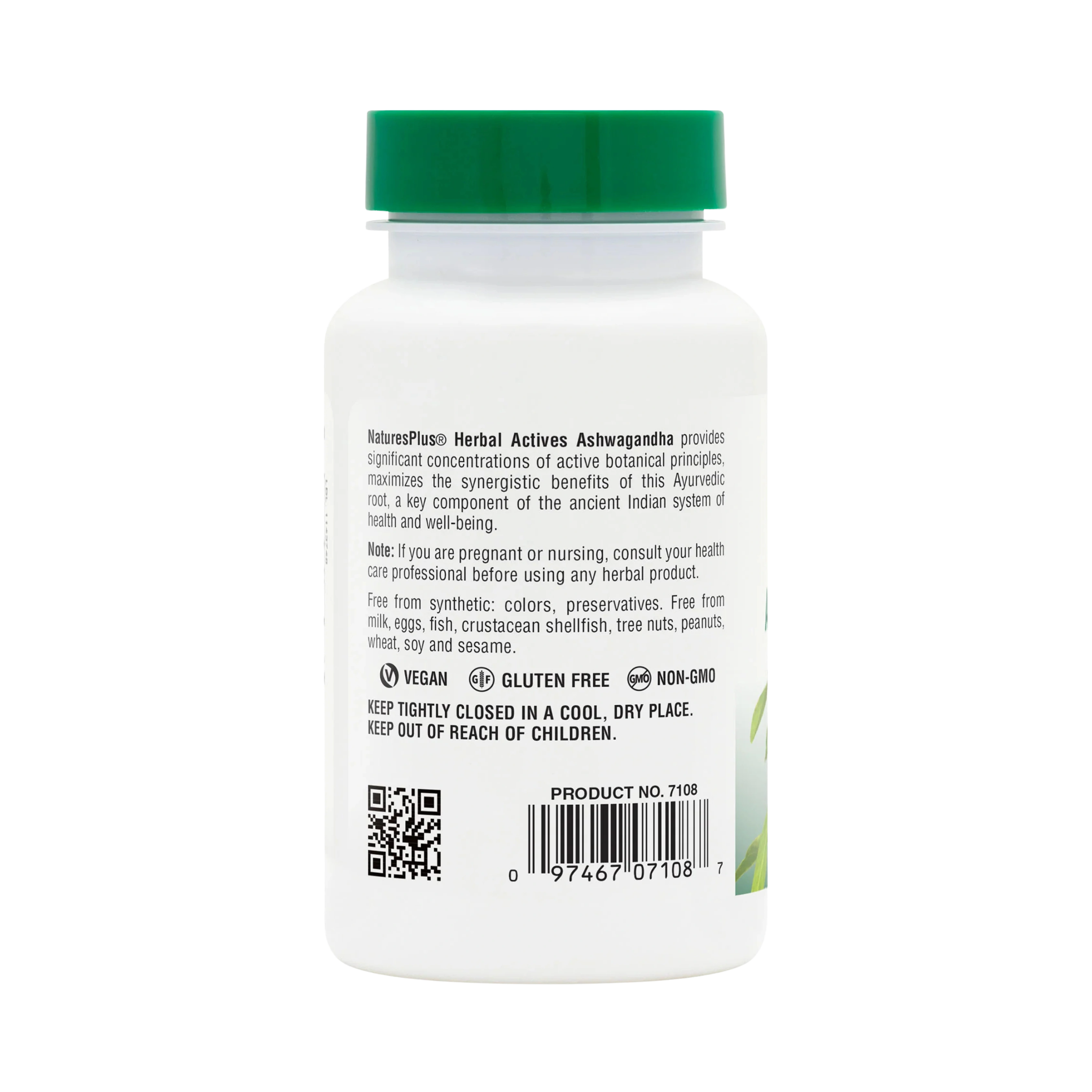 NaturesPlus, Herbal Actives, Ashwagandha, 450 Mg, 60 Capsules