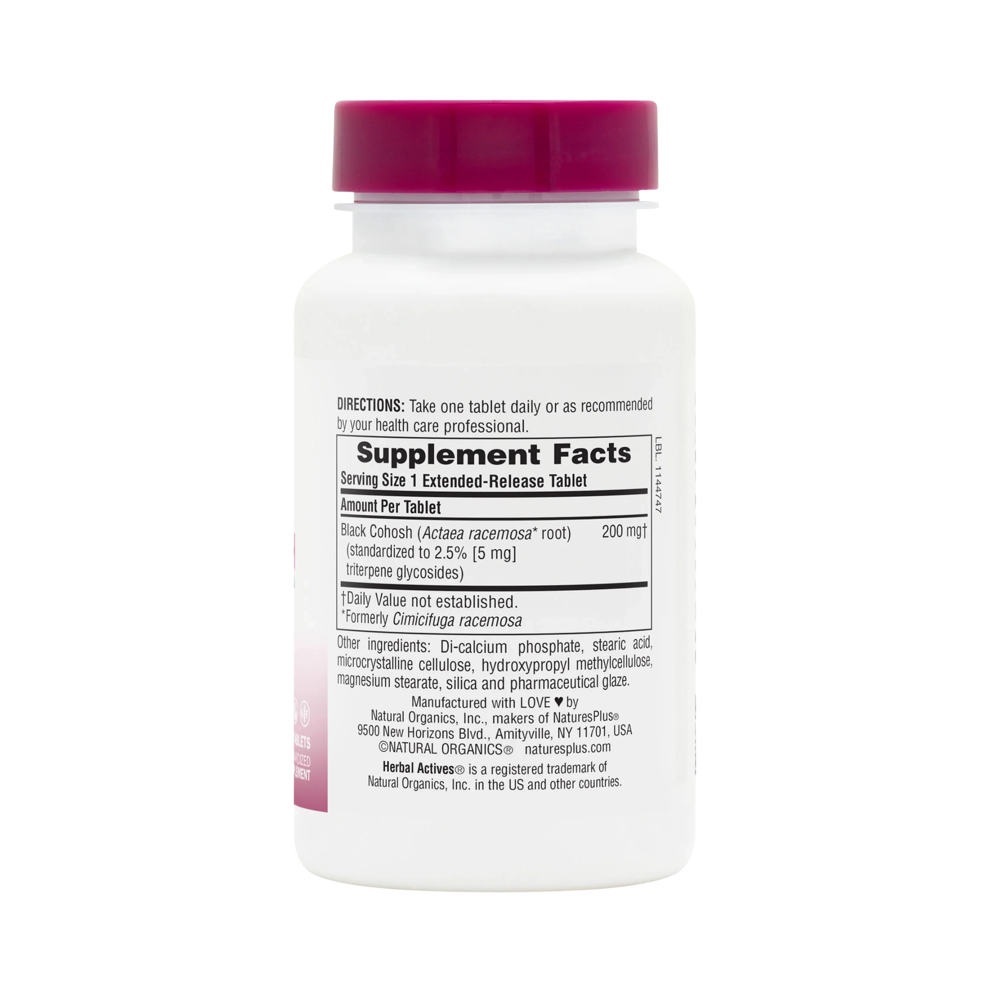 NaturesPlus, Herbal Actives Black Cohosh, 30 Tablets