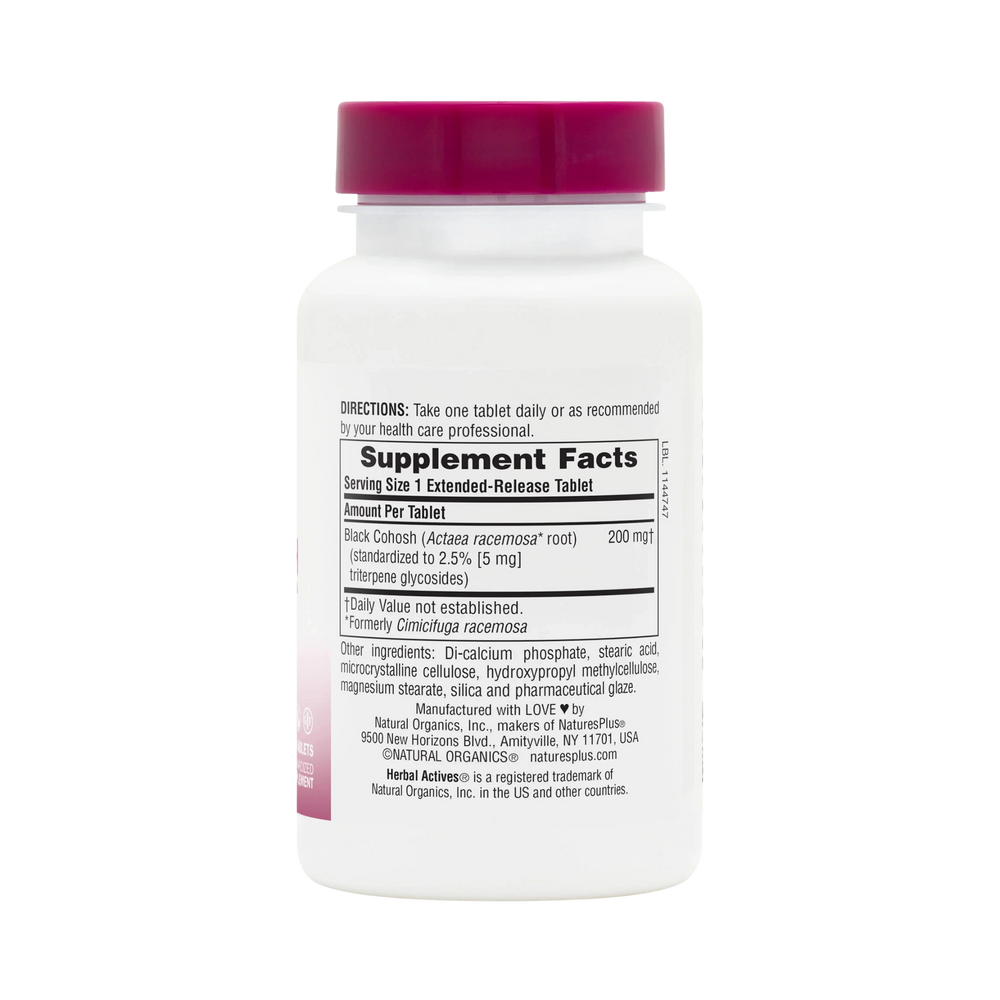 NaturesPlus, Herbal Actives Black Cohosh, 30 Tablets