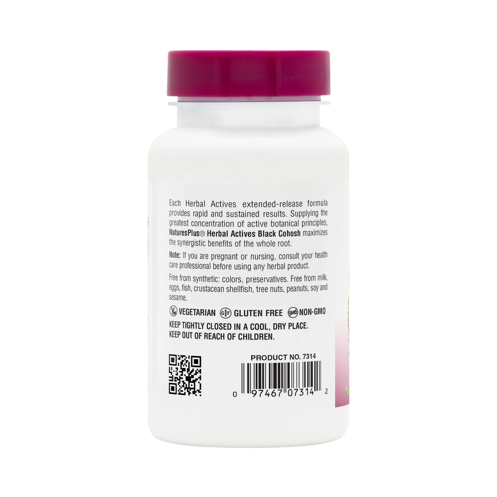 NaturesPlus, Herbal Actives Black Cohosh, 30 Tablets