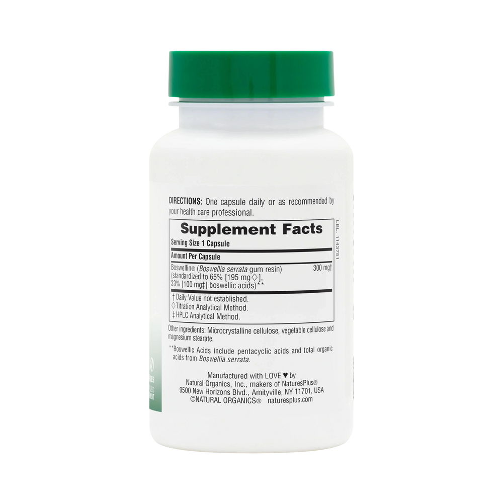 NaturesPlus, Herbal Actives, Boswellin, 300 Mg, 60 Capsules