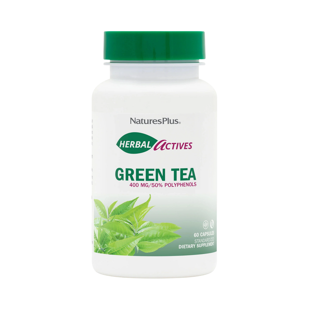 NaturesPlus, Herbal Actives, Green Tea, 400 Mg, 60 Capsules