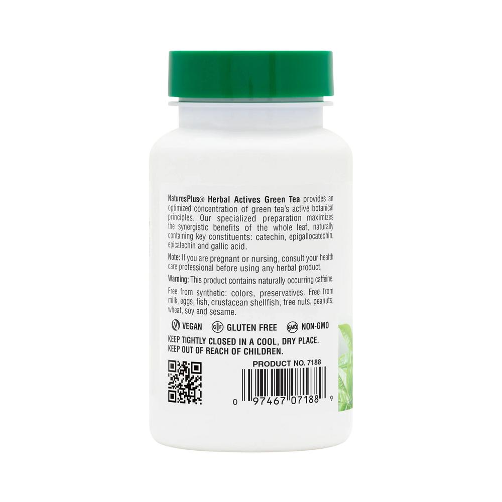 NaturesPlus, Herbal Actives, Green Tea, 400 Mg, 60 Capsules