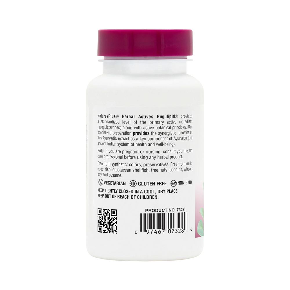 NaturesPlus, Herbal Actives, Gugulipid, Extended Release, 1,000 Mg, 30 Tablets