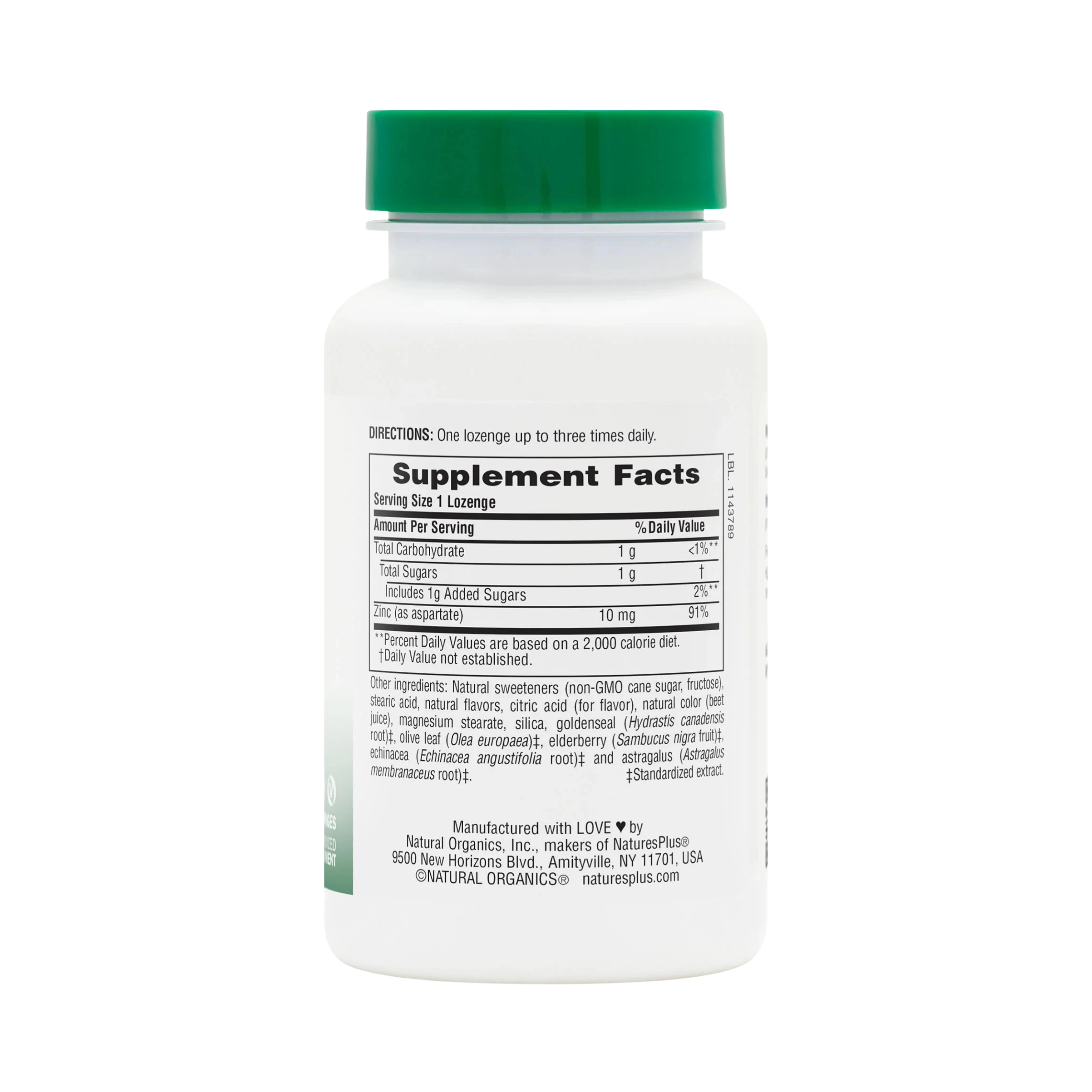 NaturesPlus, Herbal Actives, ImmunActin, Zinc Lozenges, Wild Cherry, 60 Lozenges