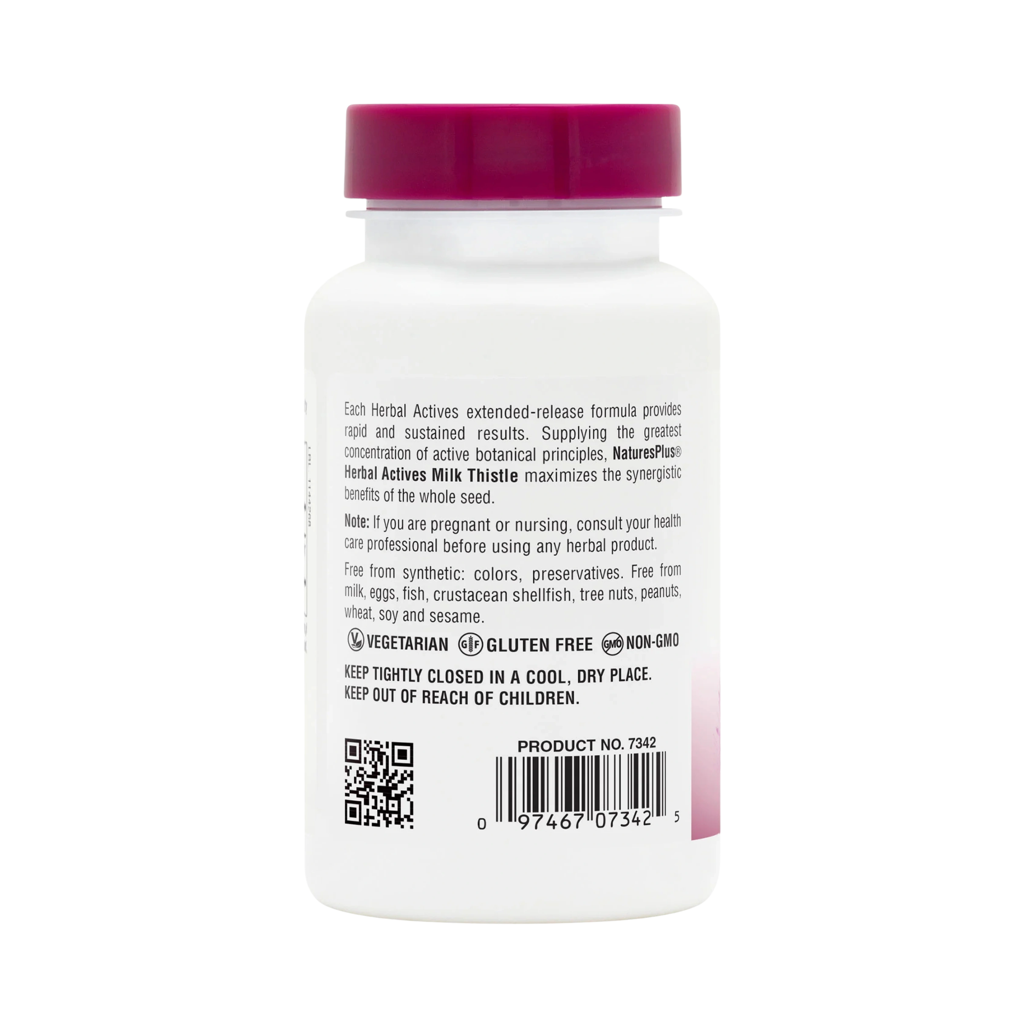 NaturesPlus, Herbal Actives, Milk Thistle, Extended Release, 500 Mg, 30 Tablets