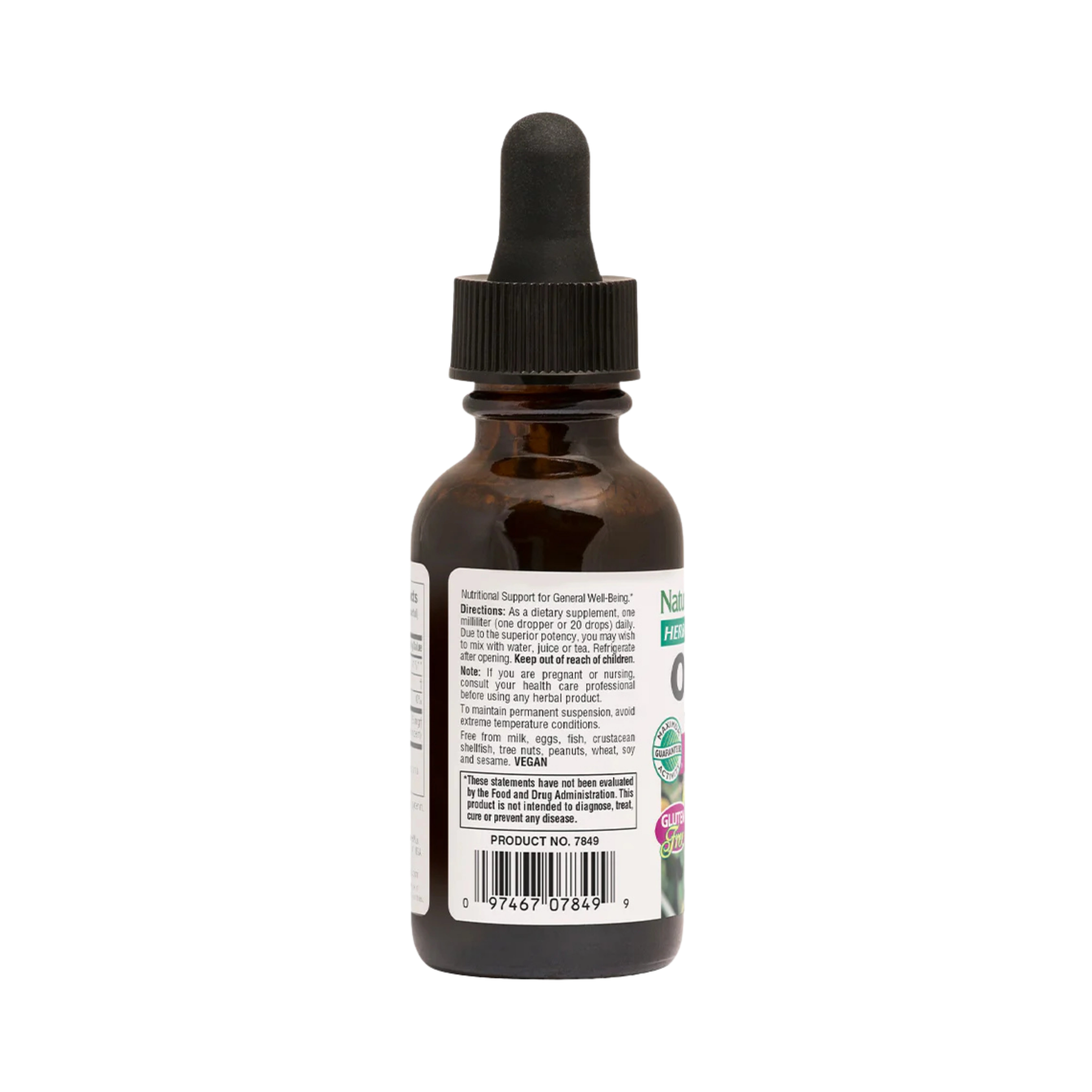 NaturesPlus, Herbal Actives, Olive Leaf, Alcohol Free, 125 Mg, 1 Fl Oz