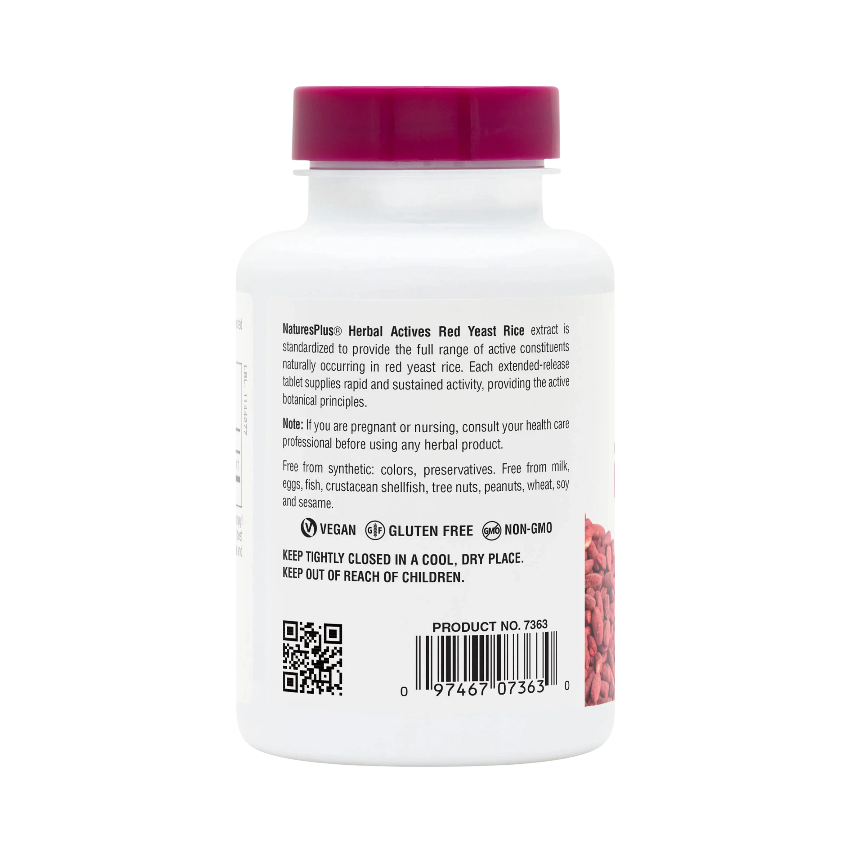 NaturesPlus, Herbal Actives, Red Yeast Rice, 120 Mini-Tablets