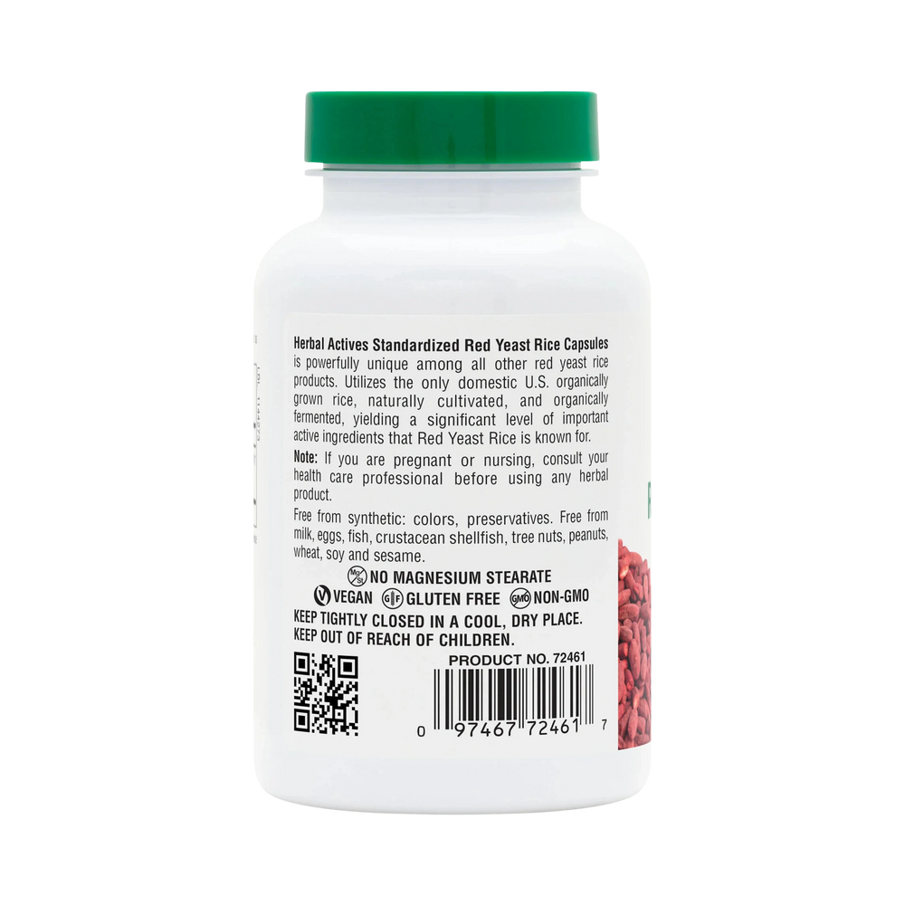 NaturesPlus, Herbal Actives Red Yeast Rice, 1200 Mg, 120 Vegan Capsules