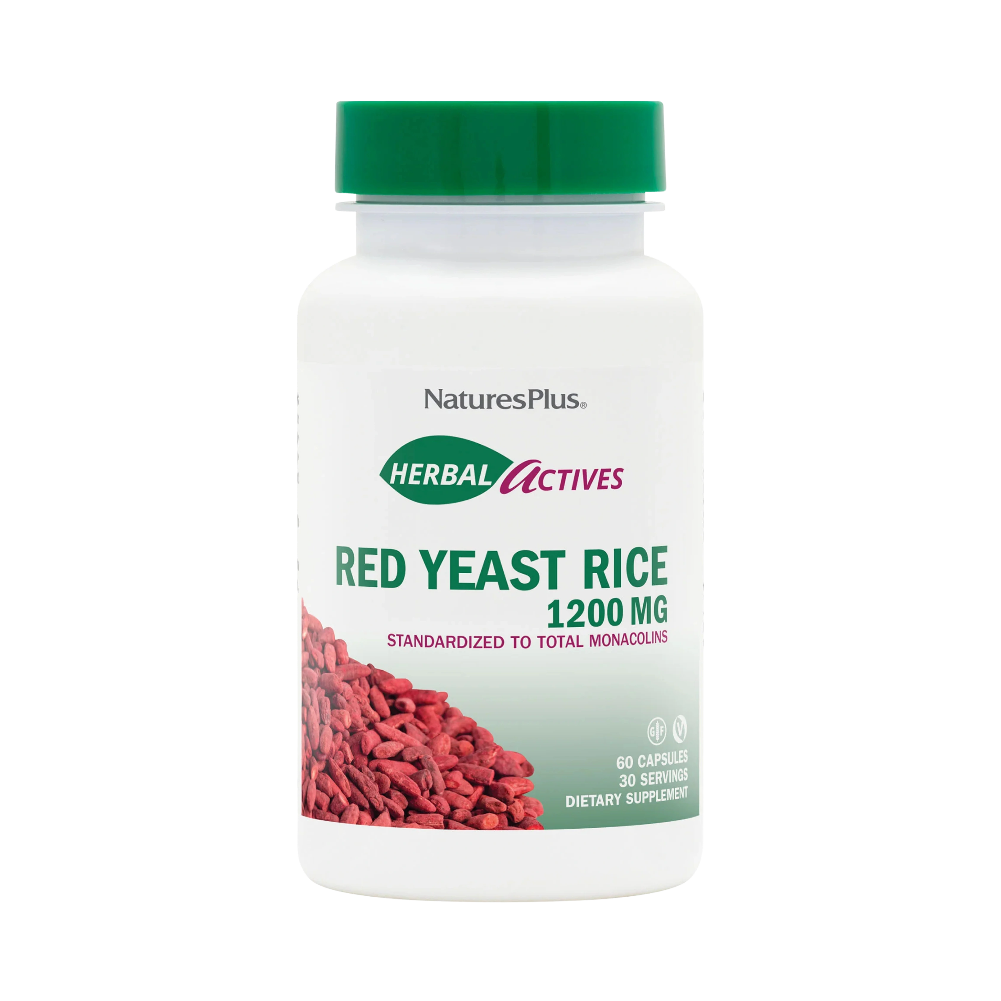 NaturesPlus, Herbal Actives, Red Yeast Rice, 60 Capsules