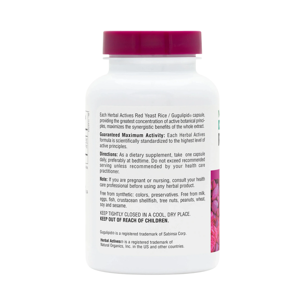 NaturesPlus, Herbal Actives, Red Yeast Rice Gugulipid, 450 Mg, 120 Vegan Capsule