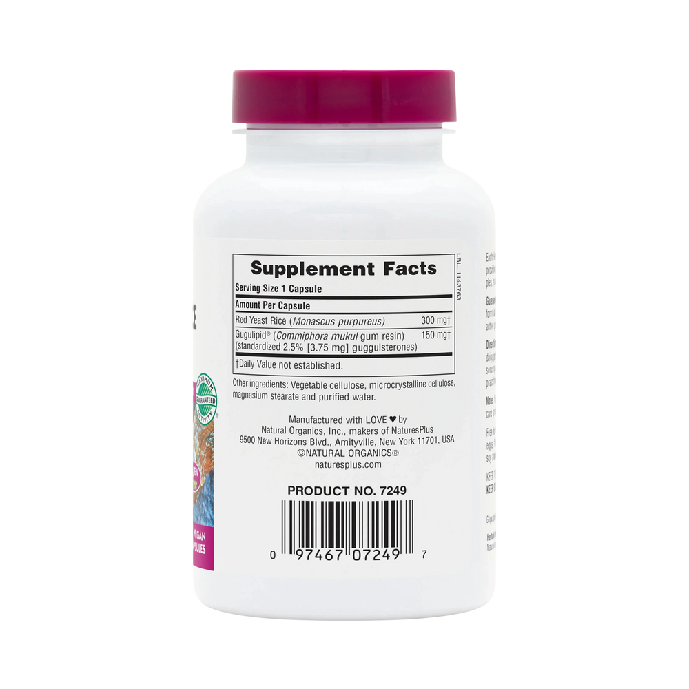 NaturesPlus, Herbal Actives, Red Yeast Rice Gugulipid, 450 Mg, 120 Vegan Capsule