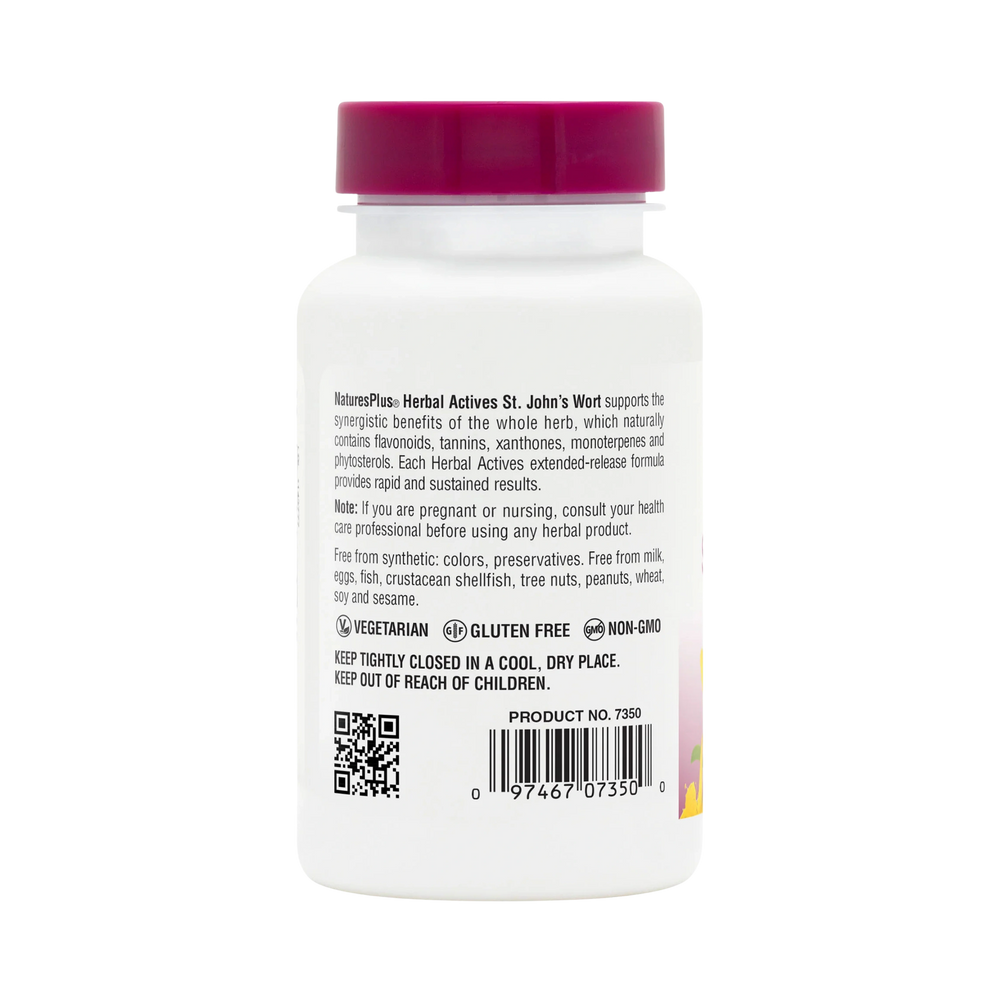 NaturesPlus, Herbal Actives, St. John's Wort, 450 Mg, 60 Tablets