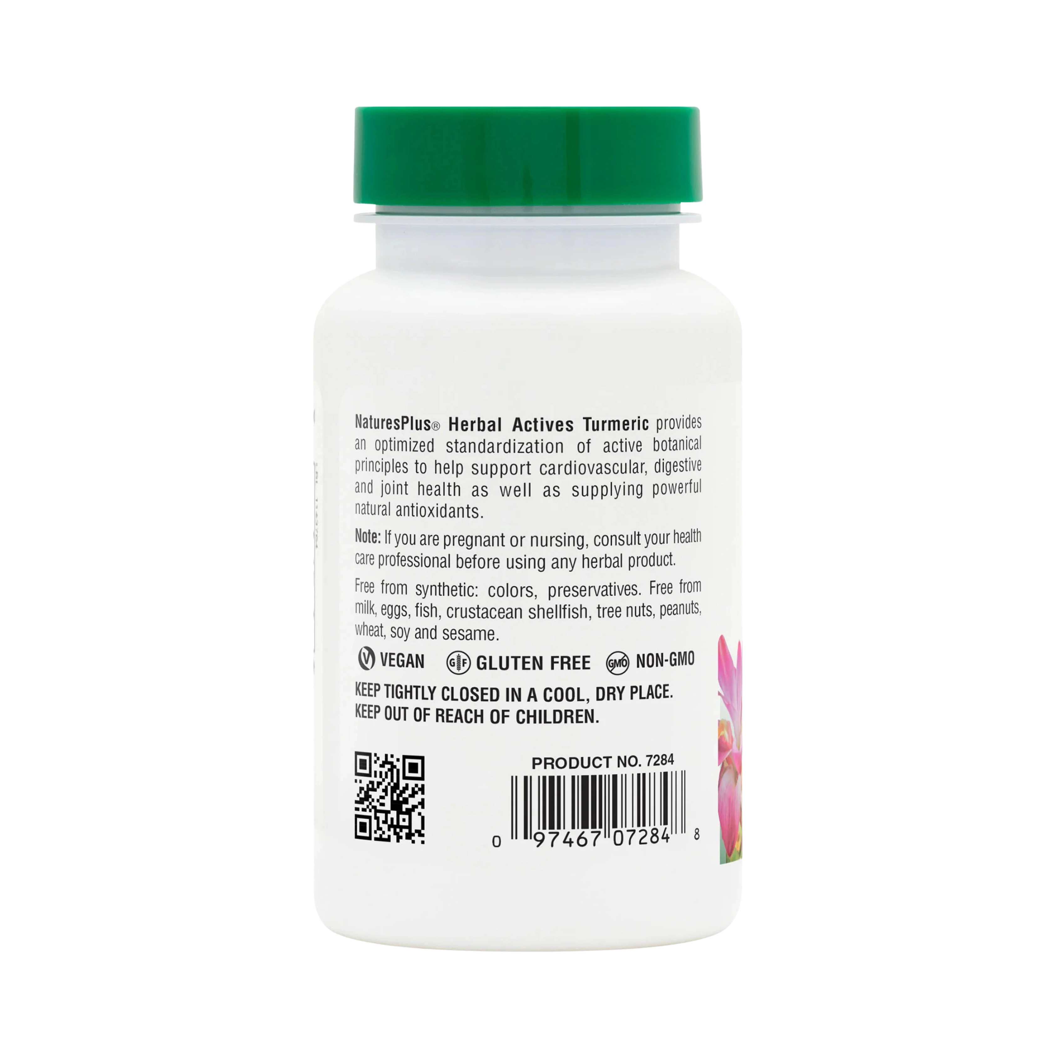 NaturesPlus, Herbal Actives, Turmeric, 400 Mg, 60 Capsules