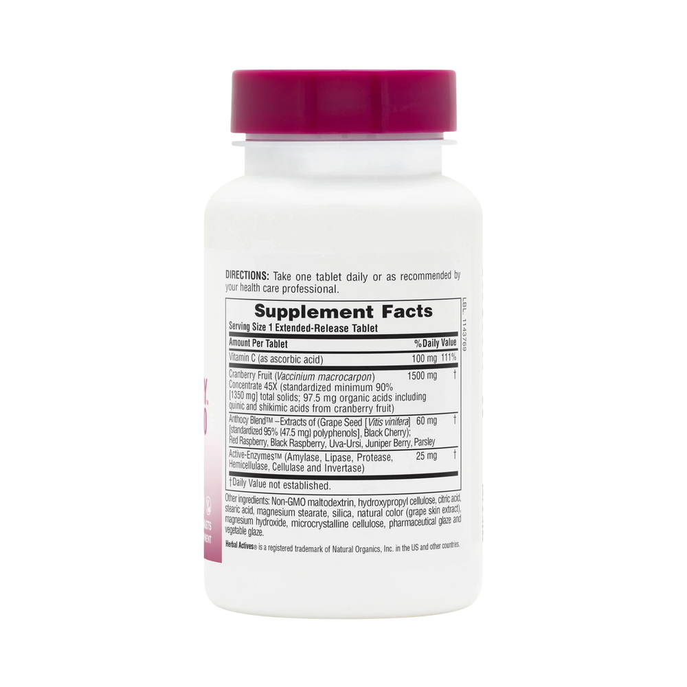 NaturesPlus, Herbal Actives, Ultra Cranberry 1500, 30 Tablets