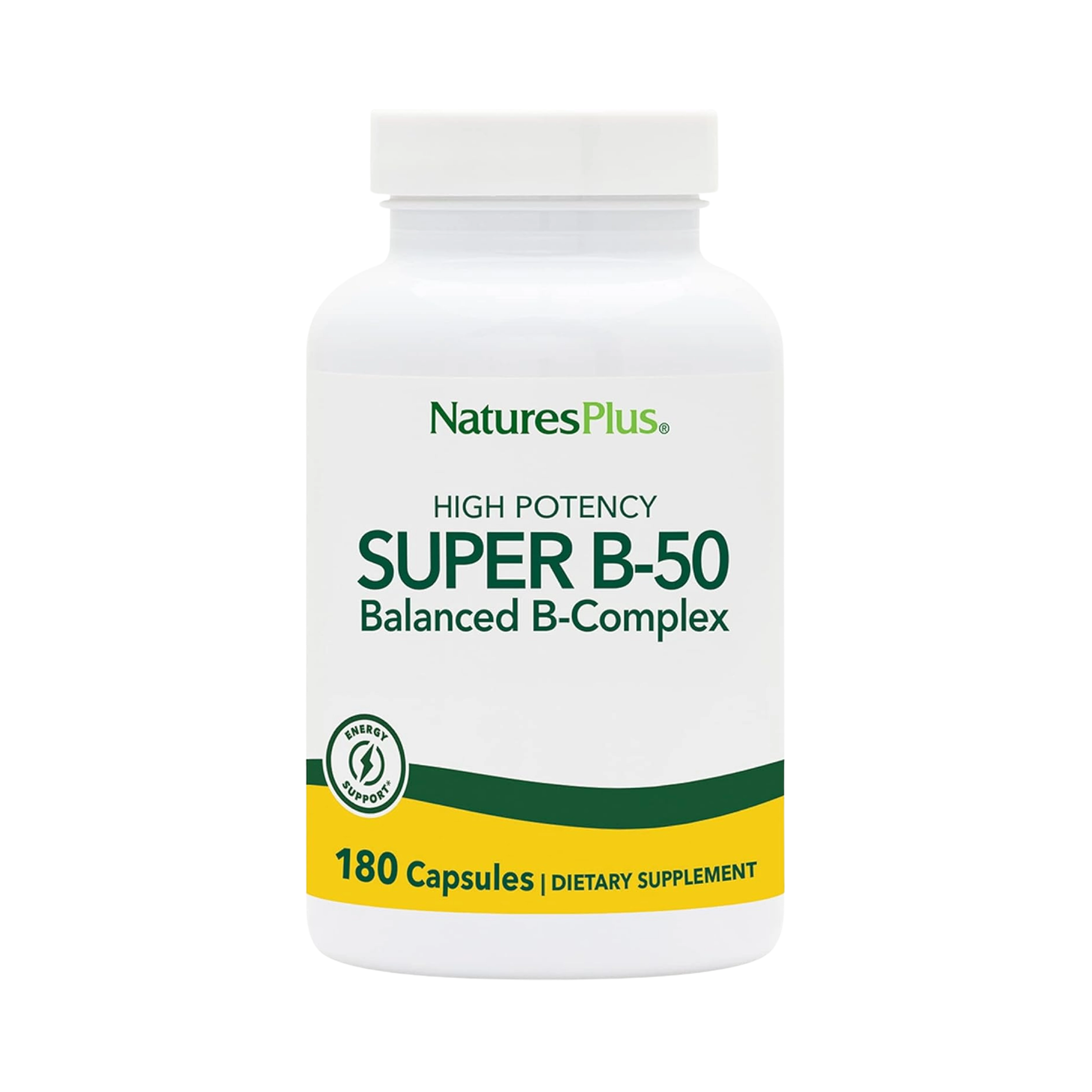 NaturesPlus, High Potency Super B-50, 180 Capsules