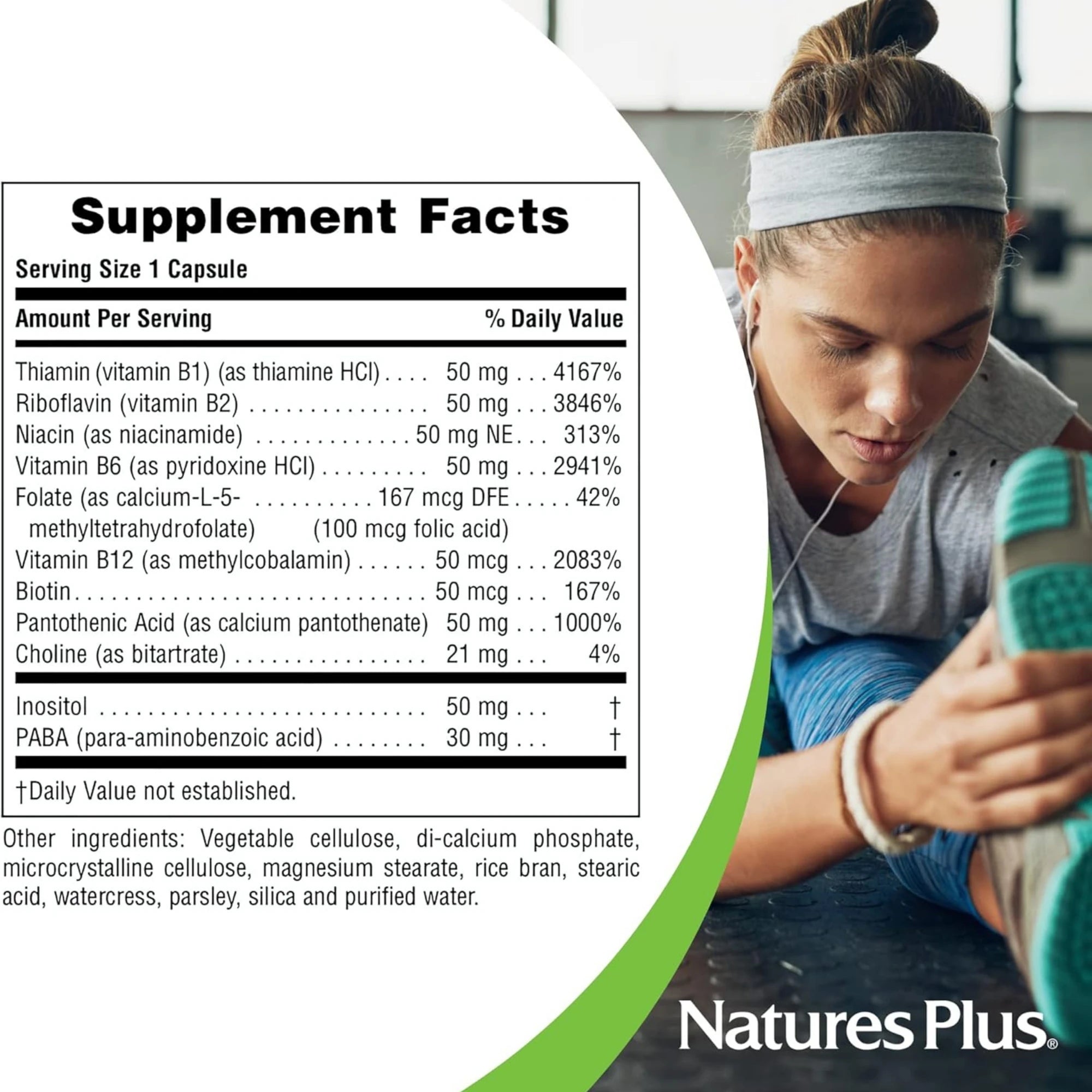 NaturesPlus, High Potency Super B-50, 180 Capsules