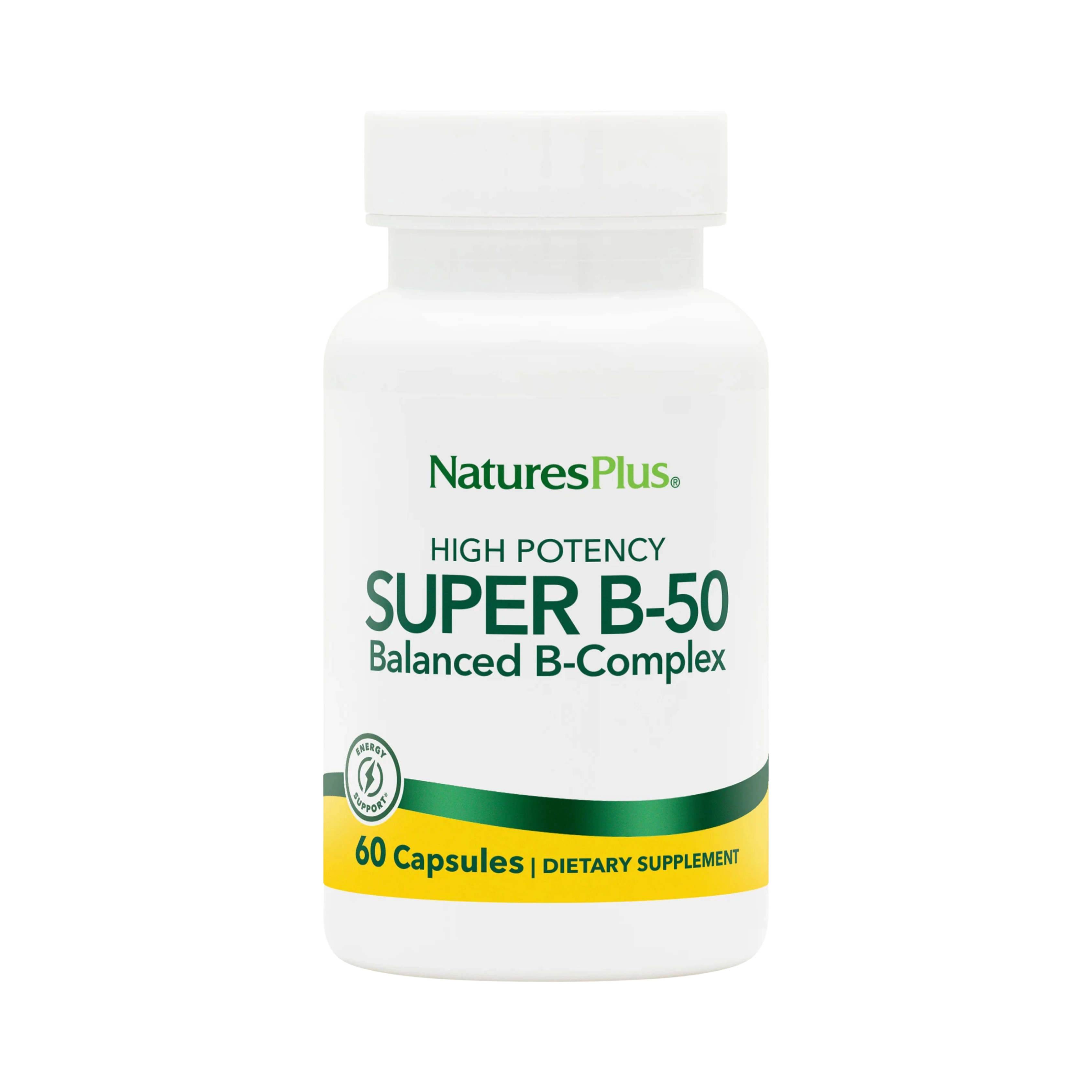 NaturesPlus, High Potency Super B-50, 60 Capsules