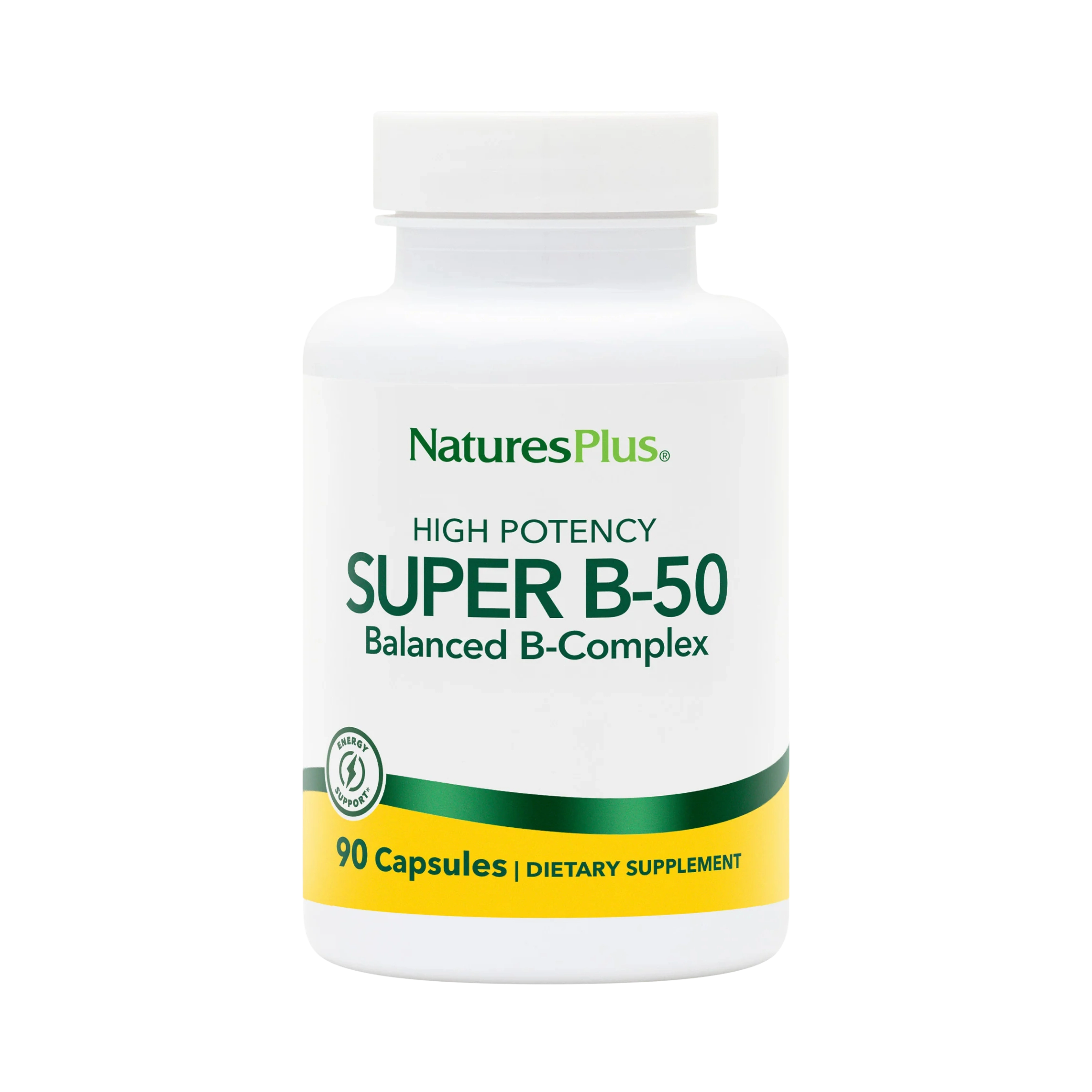 NaturesPlus, High Potency Super B-50, 90 Capsules