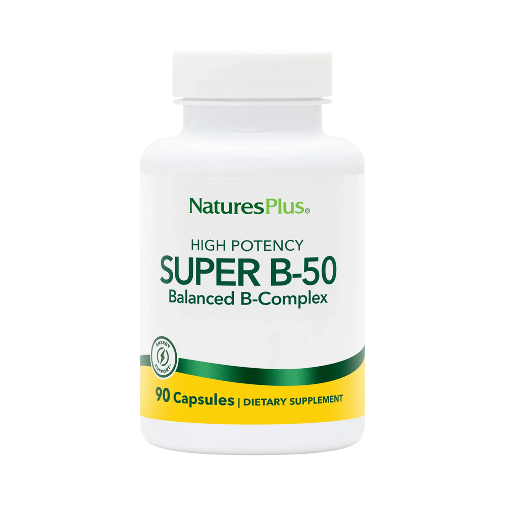 NaturesPlus, High Potency Super B-50, 90 Capsules