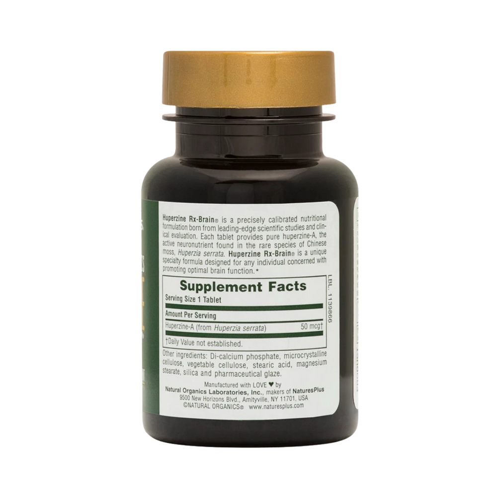 NaturesPlus, Huperzine Rx-Brain, 50 Mcg, 30 Vegetarian Tablets