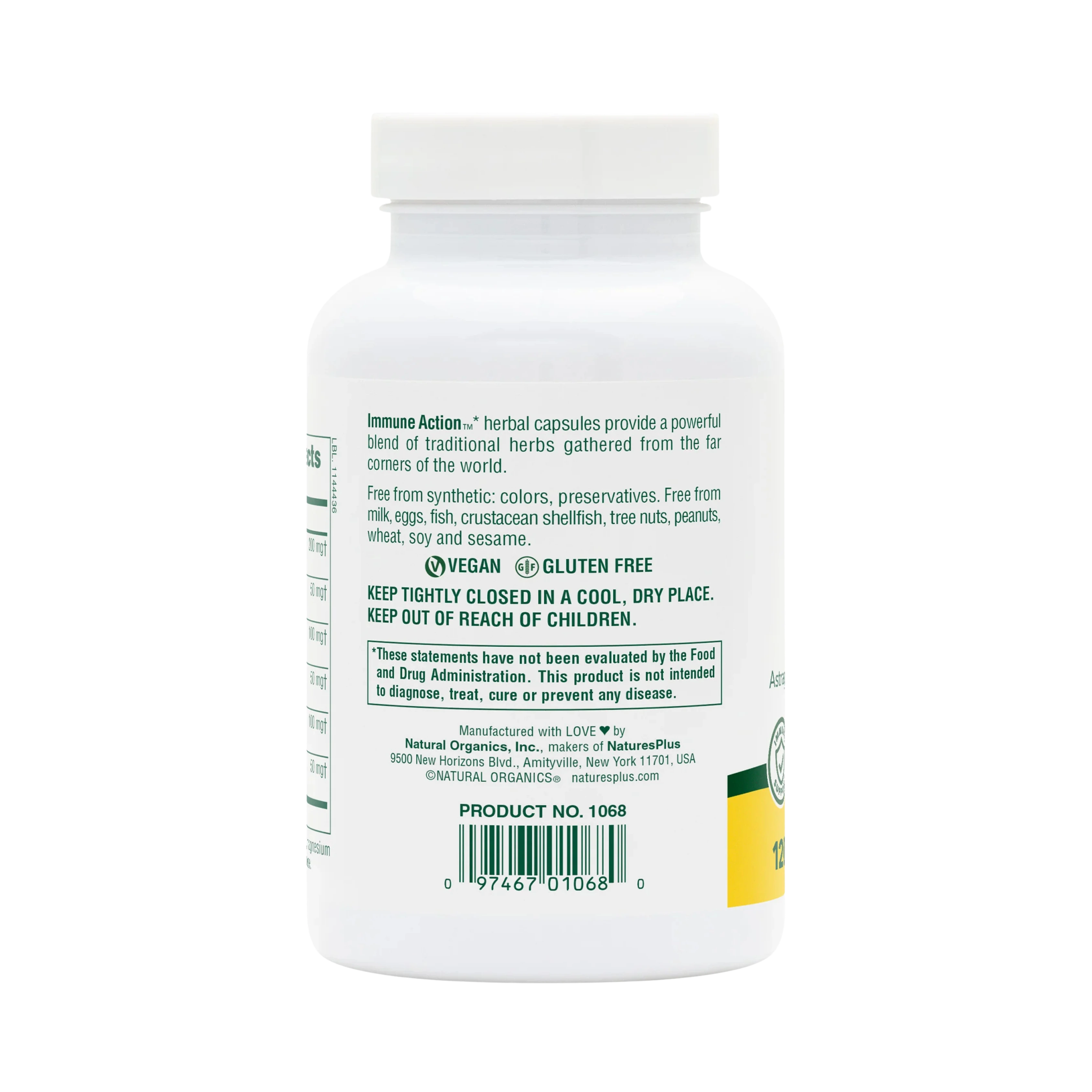 NaturesPlus, Immune Action, 120 Capsules