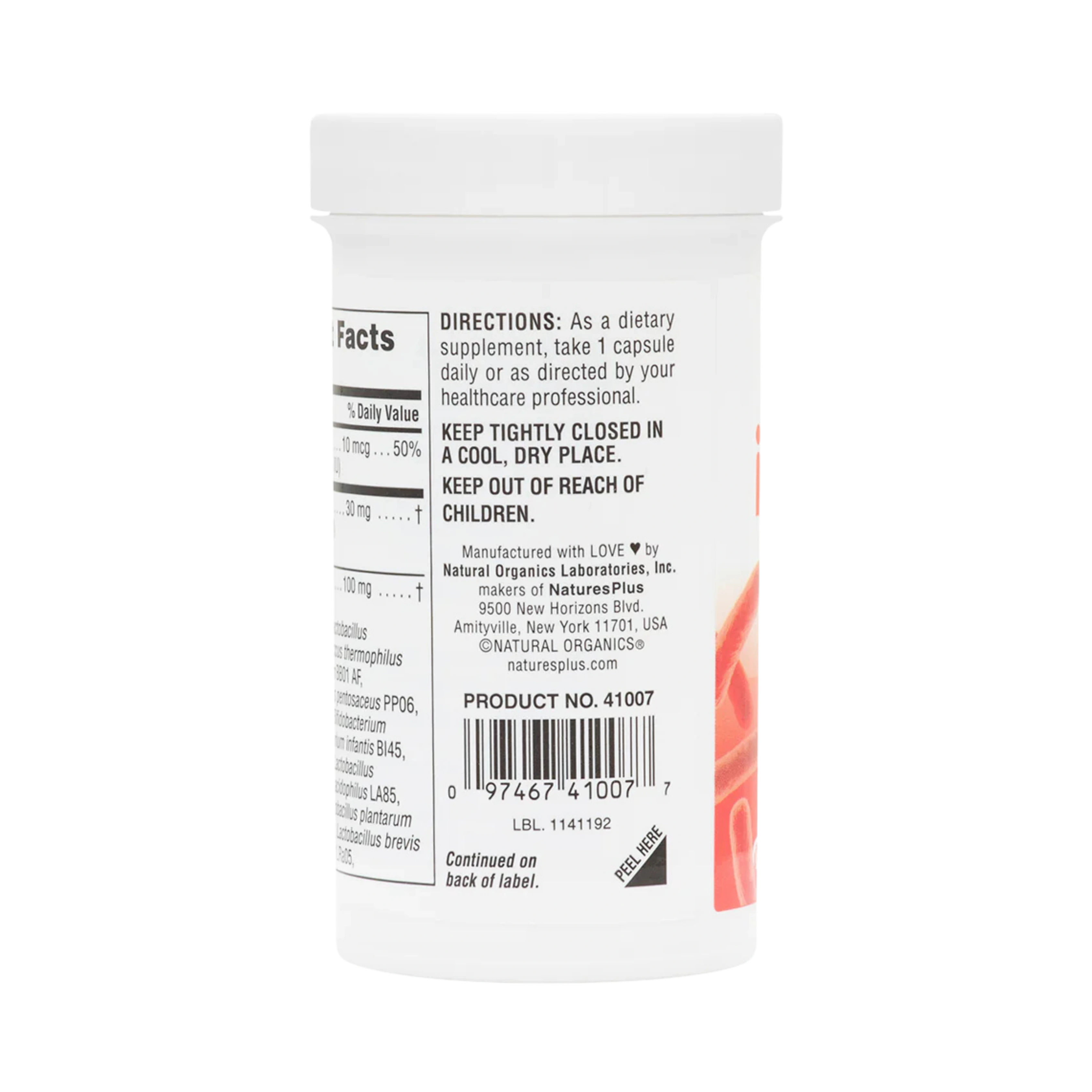 NaturesPlus, Immune Probiotic, 10 Billion CFU, 30 Capsules