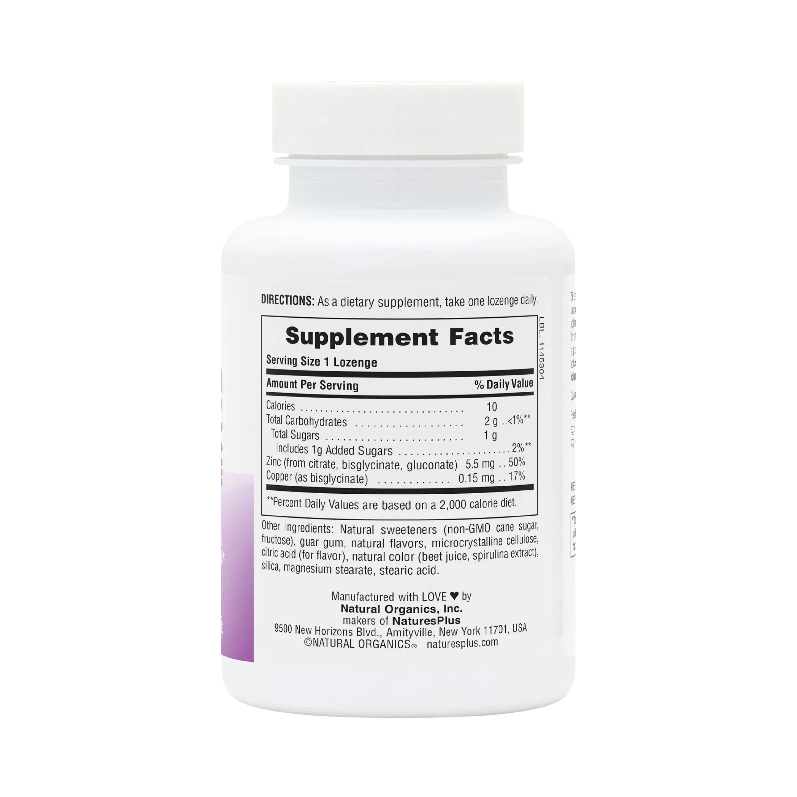 NaturesPlus, Immune Zinc Lozenge, Berry, 60 Lozenges