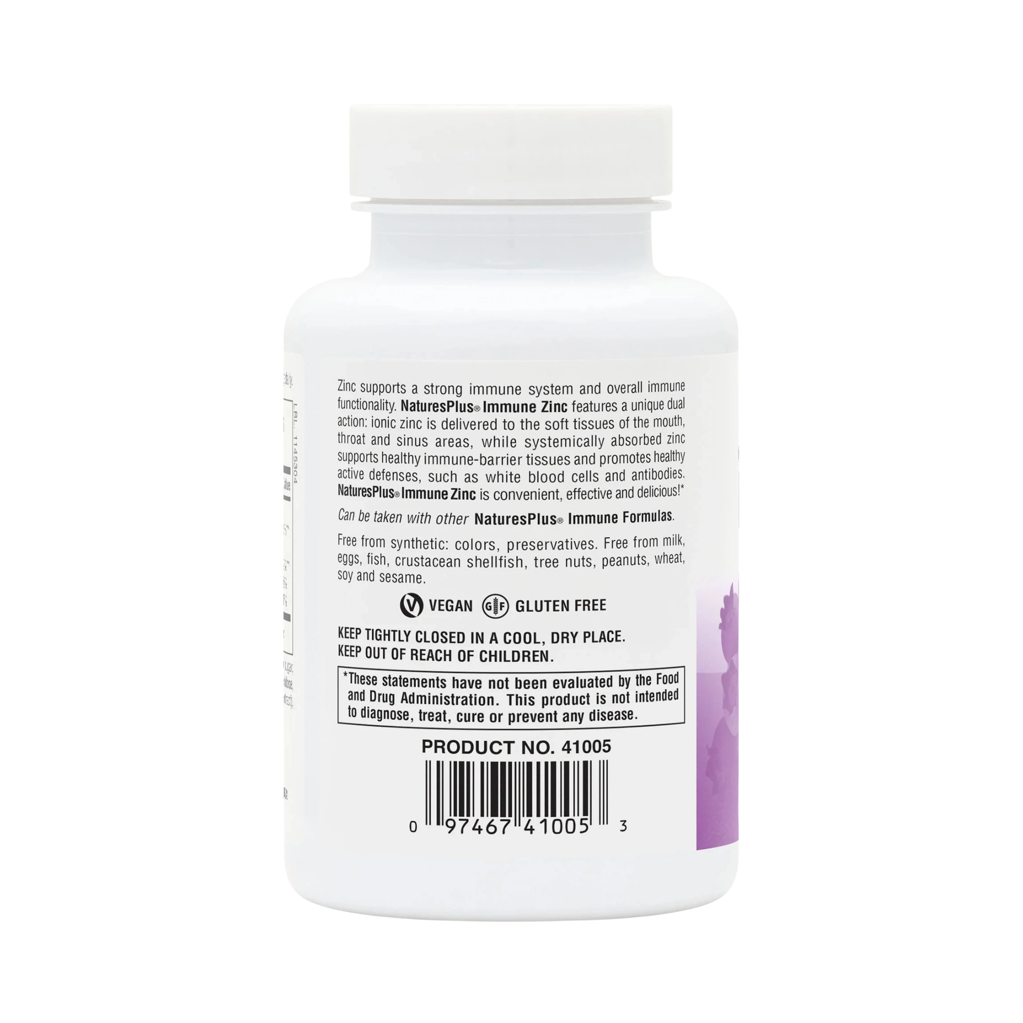 NaturesPlus, Immune Zinc Lozenge, Berry, 60 Lozenges