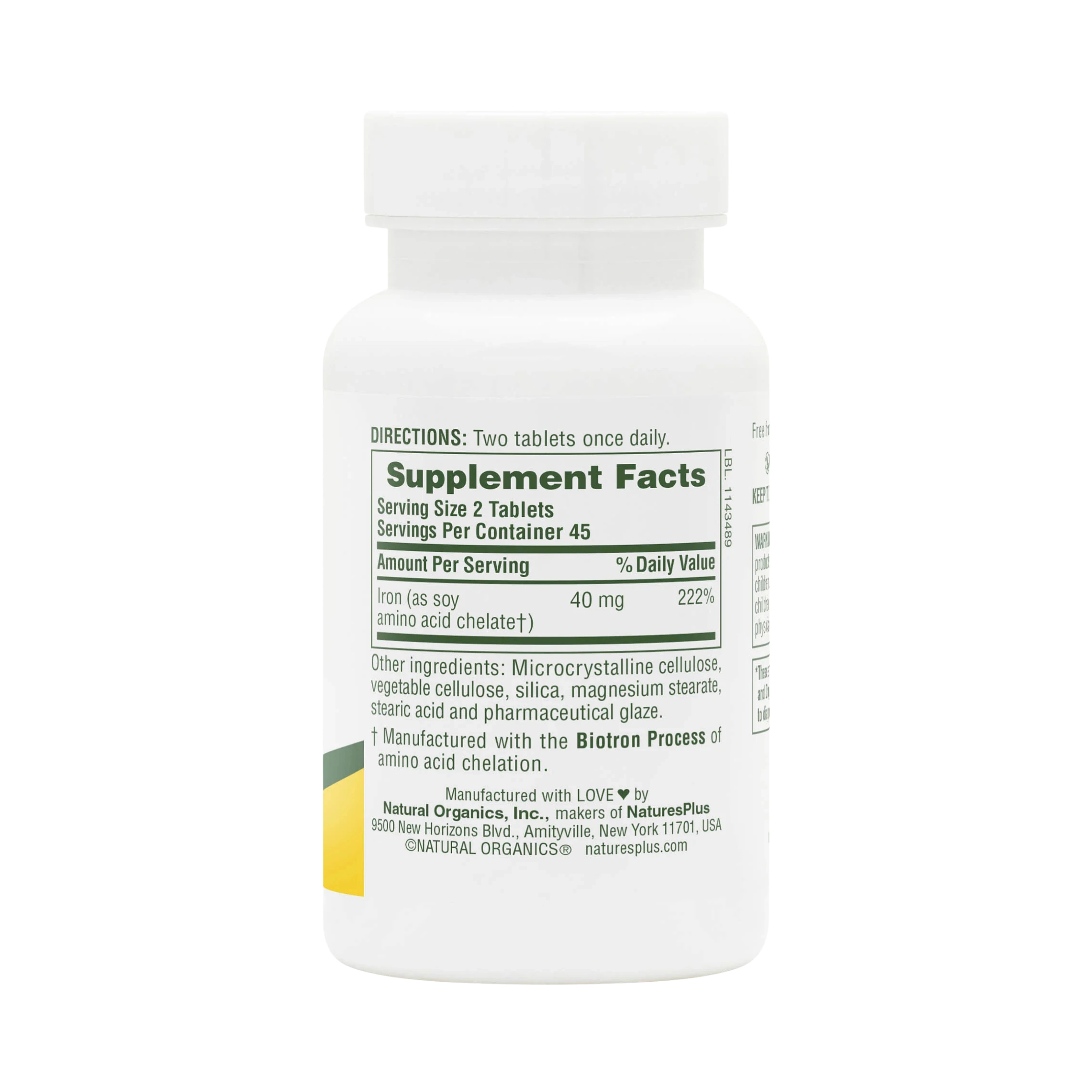 NaturesPlus, Iron, 40 Mg, 90 Tablets