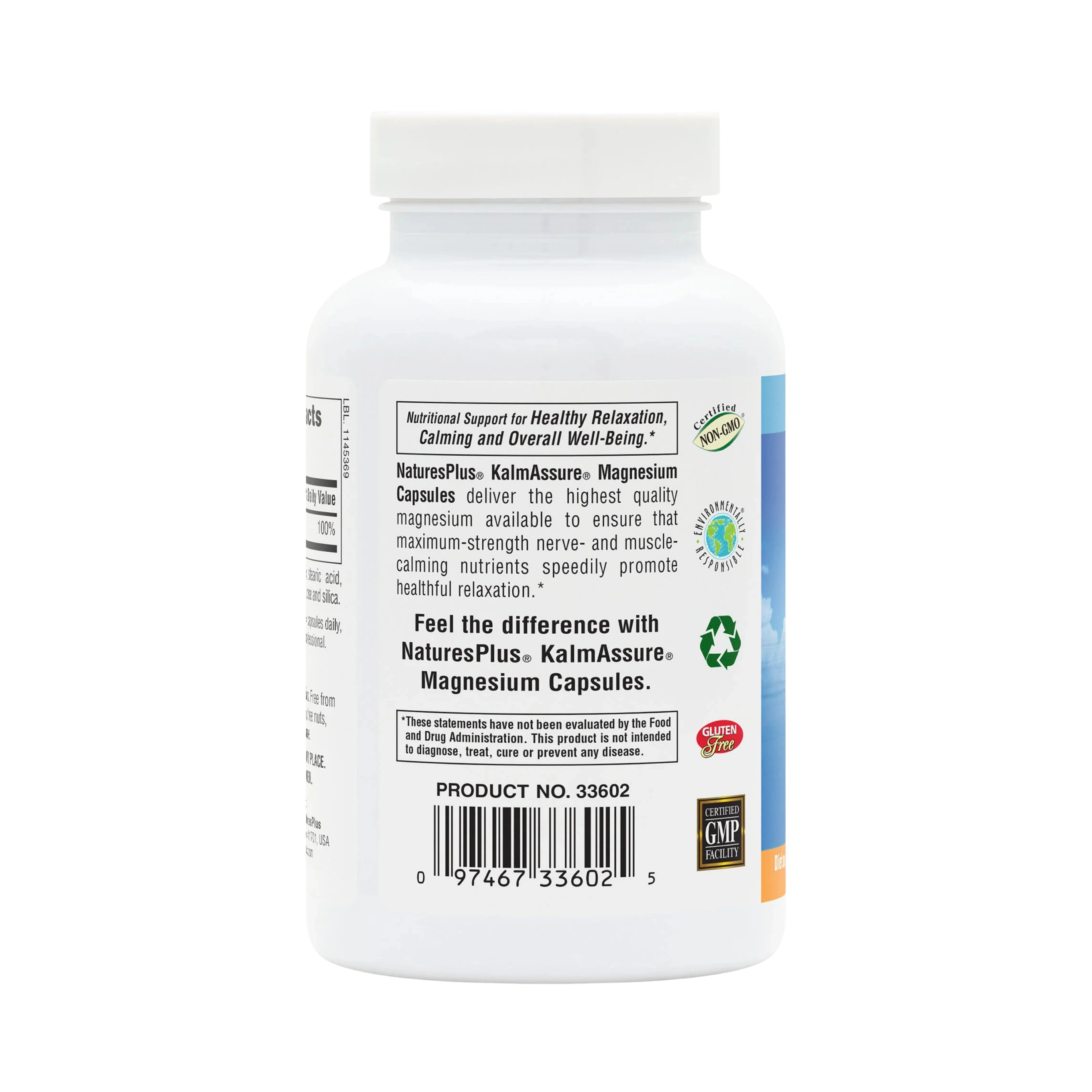 NaturesPlus, KalmAssure, Magnesium, 120 Vegan Capsules