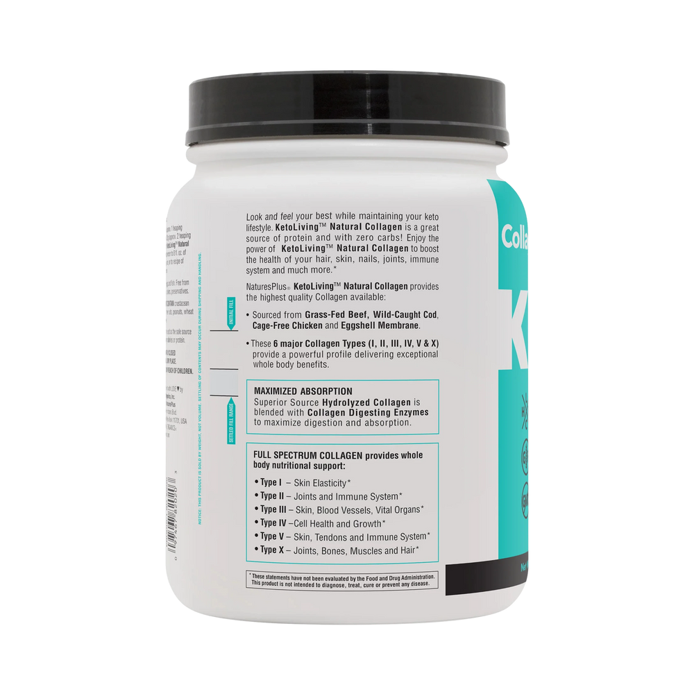 NaturesPlus, KetoLiving, Natural Collagen, 1.36 Lbs
