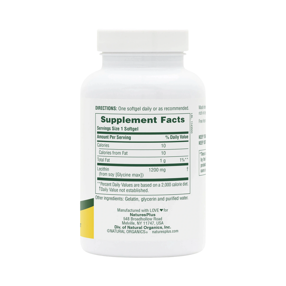 NaturesPlus, Lecithin, 1200 Mg, 90 Softgels
