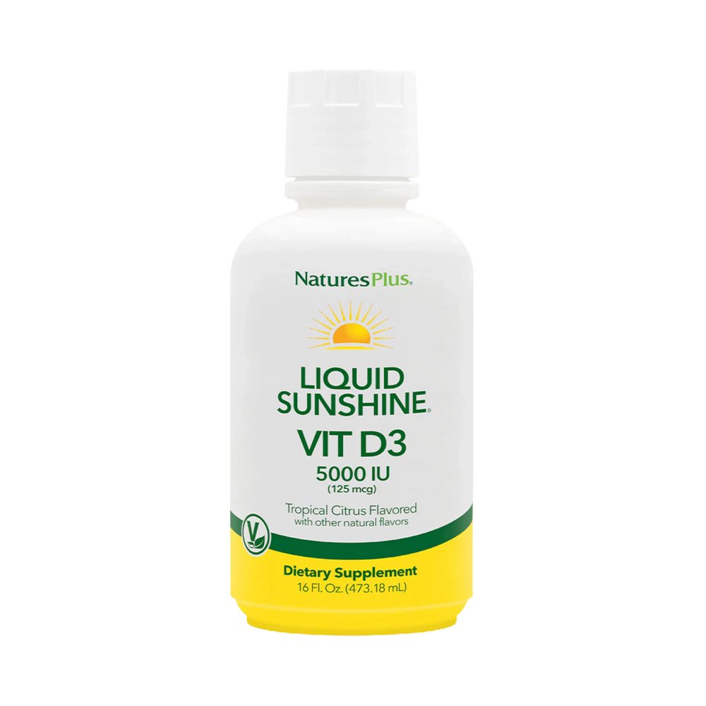 NaturesPlus, Liquid Sunshine, Vitamin D3, Tropical Citrus, 125 Mcg (5000 IU), 16 Fl Oz