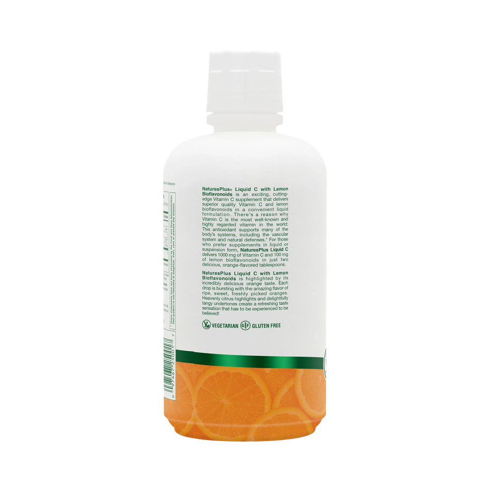 NaturesPlus, Liquid Vitamin C, Natural Orange, 1,000 Mg, 30 Fl Oz