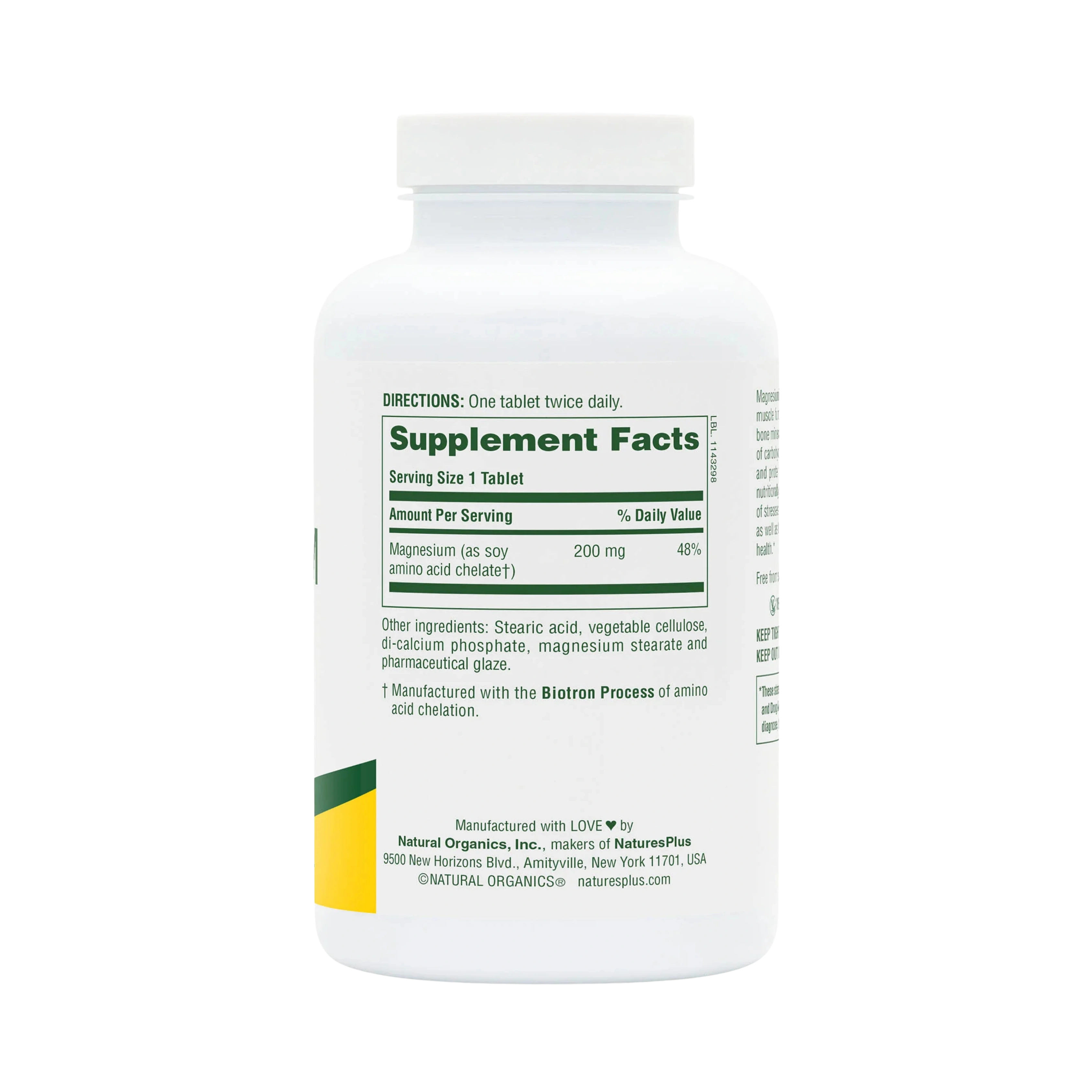 NaturesPlus, Magnesium, 200 Mg, 180 Tablets