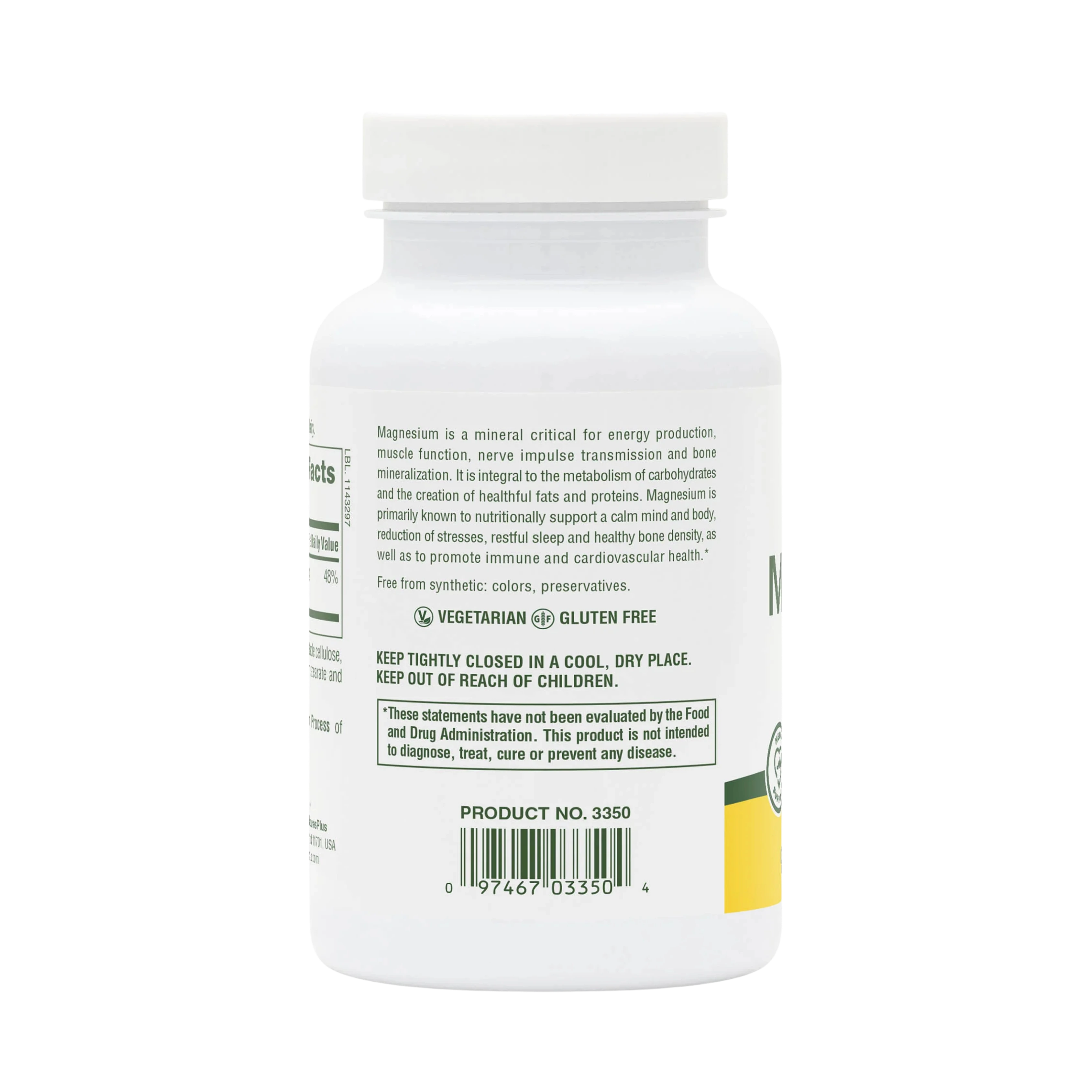 NaturesPlus, Magnesium, 200 Mg, 90 Tablets
