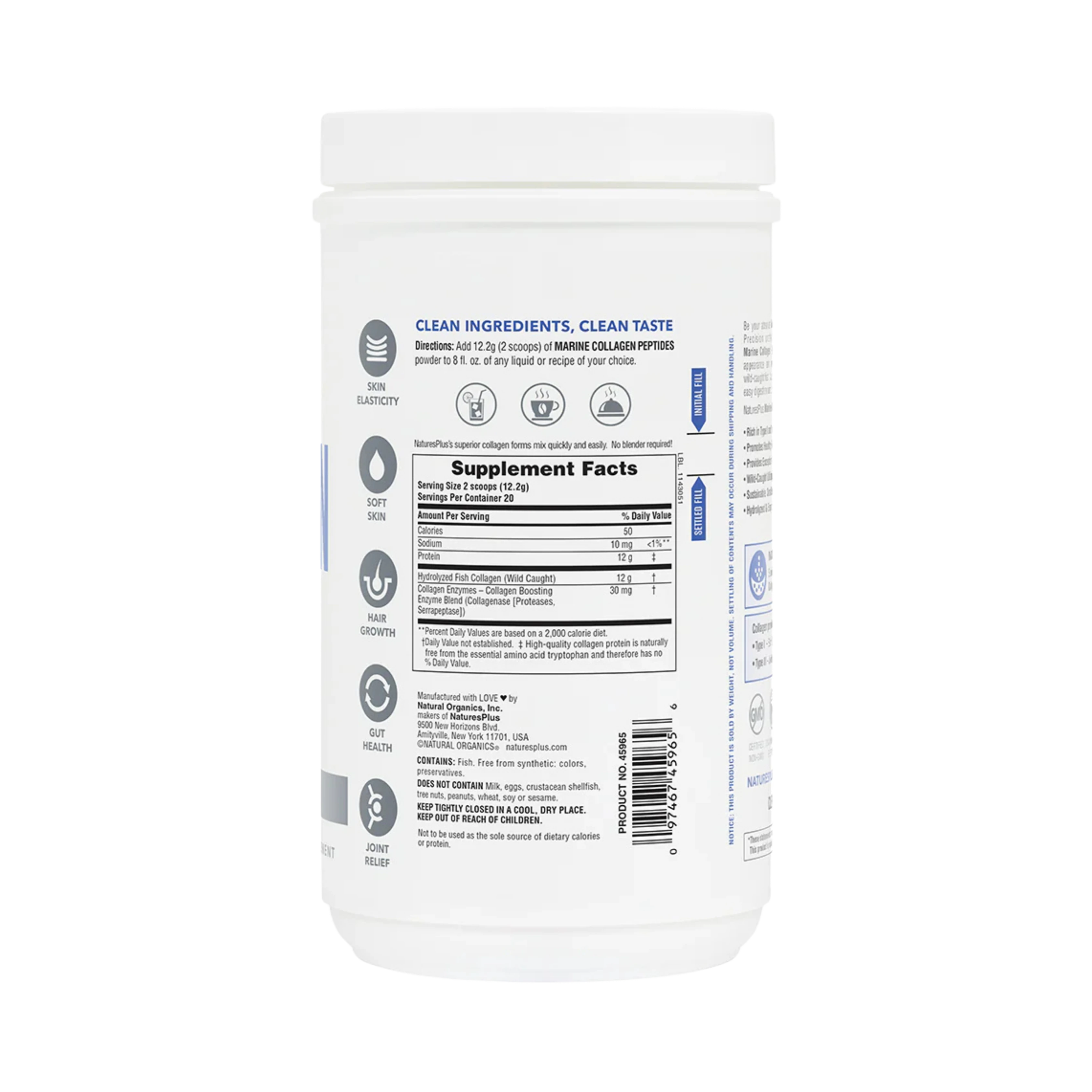 NaturesPlus, Marine Collagen Peptides, 0.53 Lb