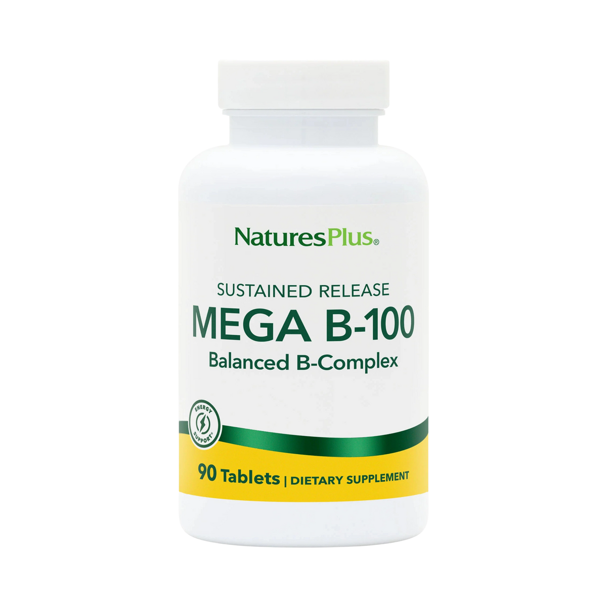 NaturesPlus, Mega B-100 Time Release, 90 Sustained Release Tablet