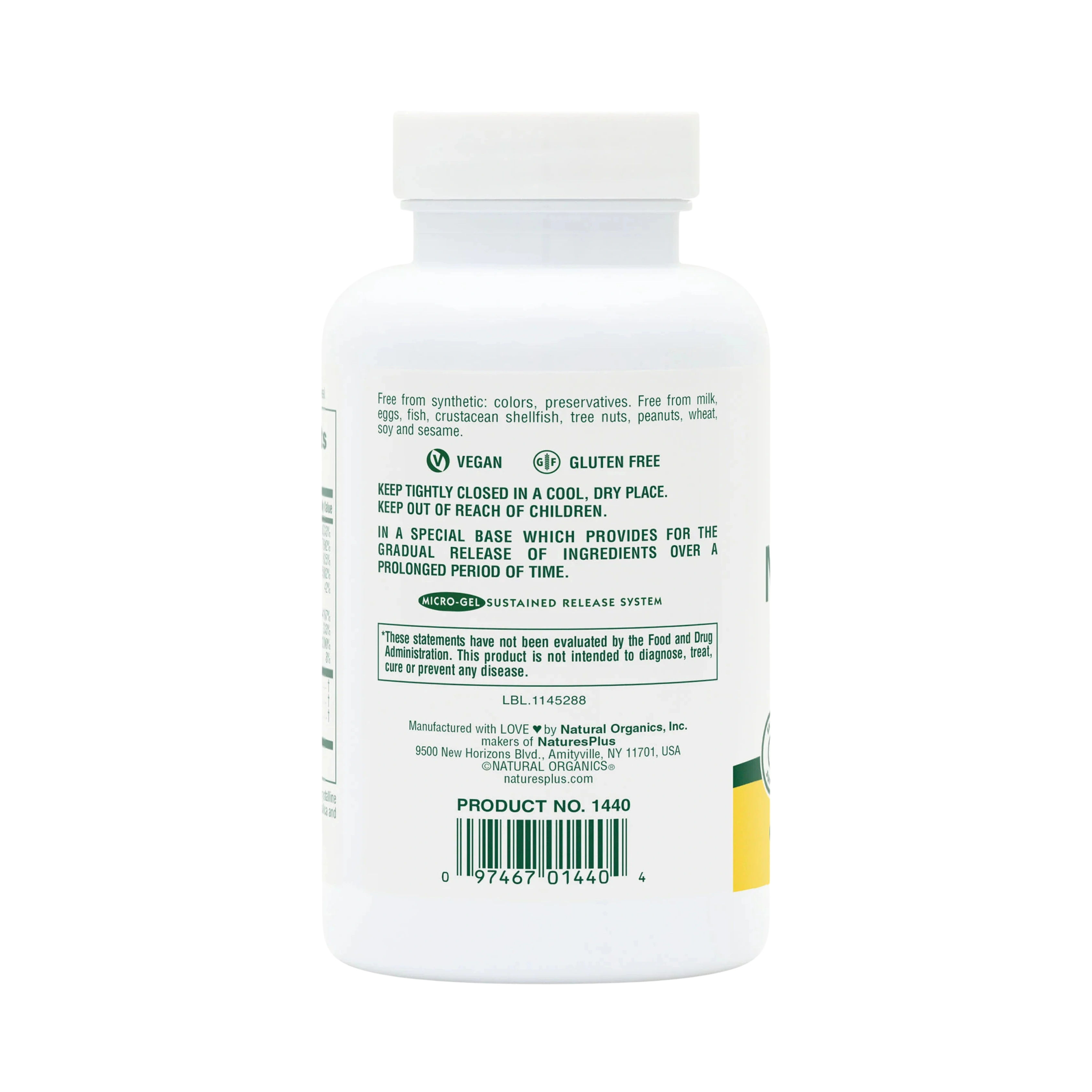 NaturesPlus, Mega B-100 Time Release, 90 Sustained Release Tablet
