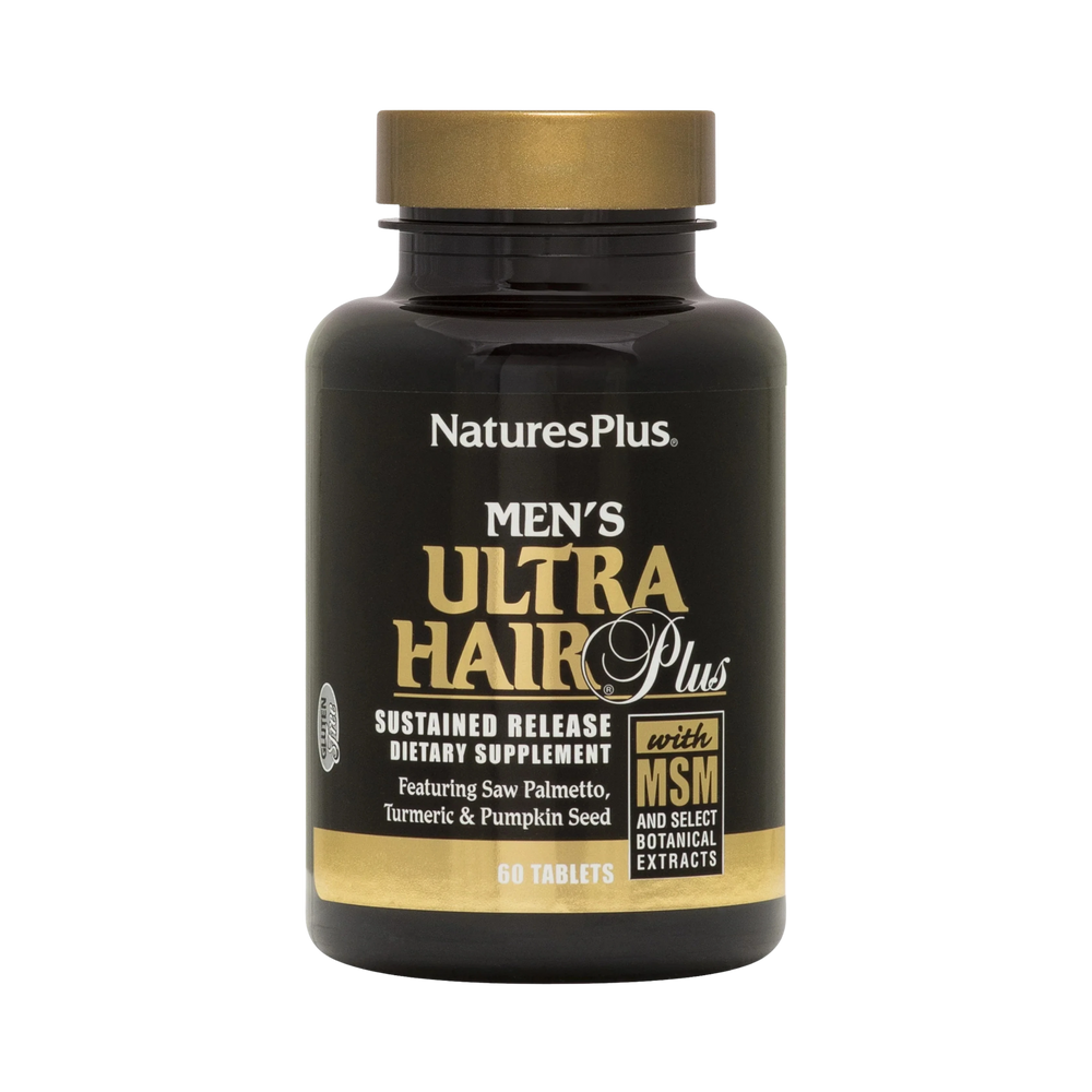 NaturesPlus, Men's Ultra Hair Plus, With MSM and Select Botanical Extracts, 60 Tablets