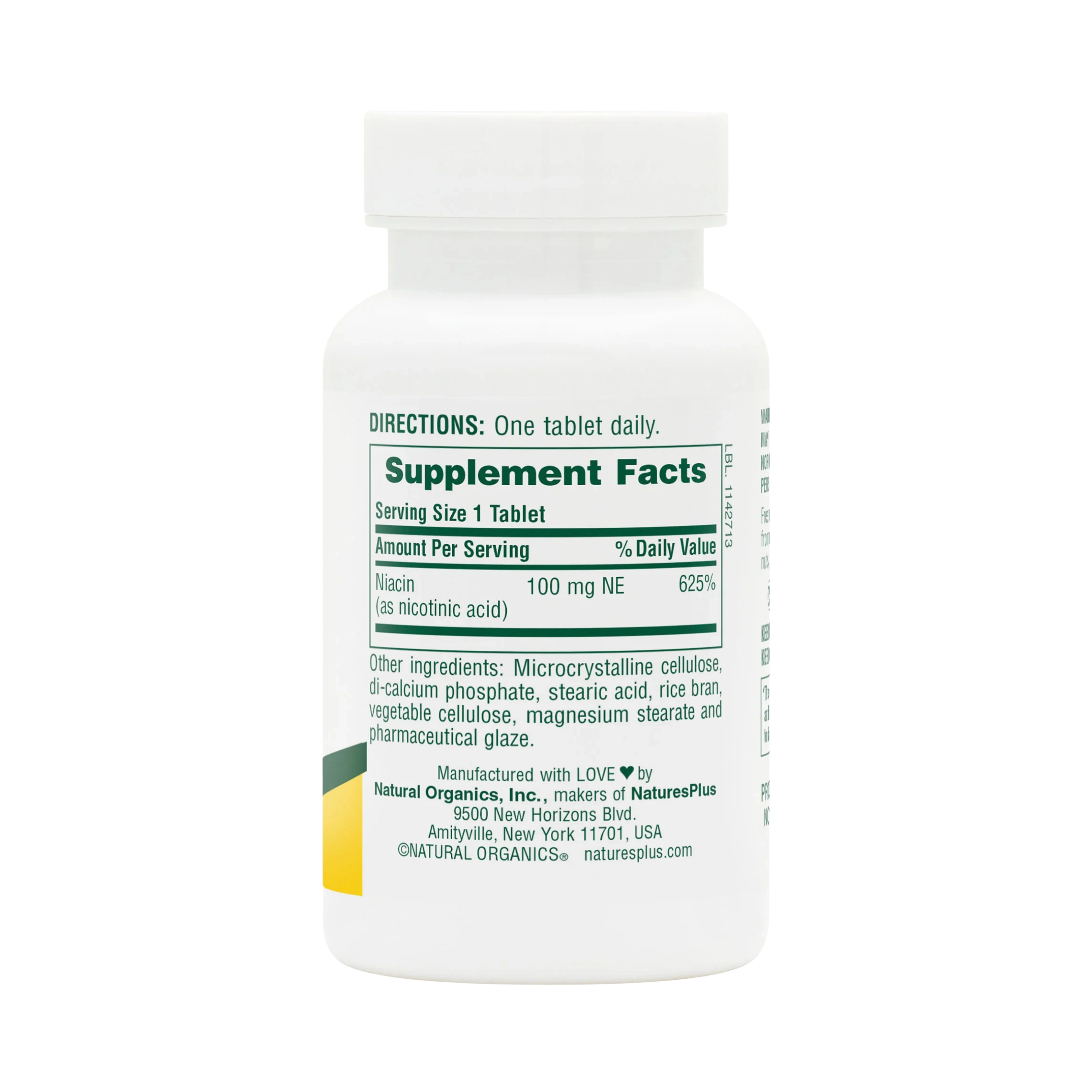 NaturesPlus, Niacin, 100 Mg, 90 Tablets