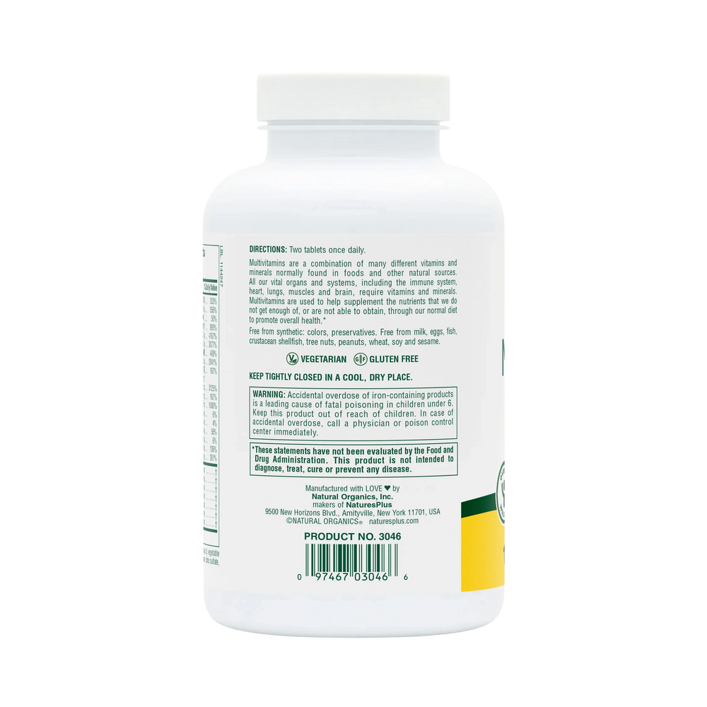 NaturesPlus, Nutri-Genic Multivitamin, 180 Vegetarian Tablets